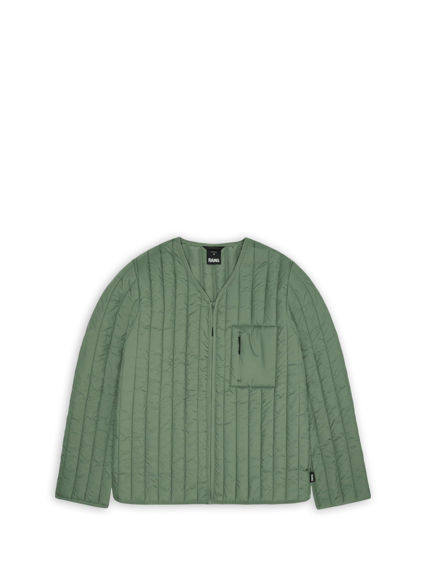 Veste matelassée à encolure V RAINS Vert