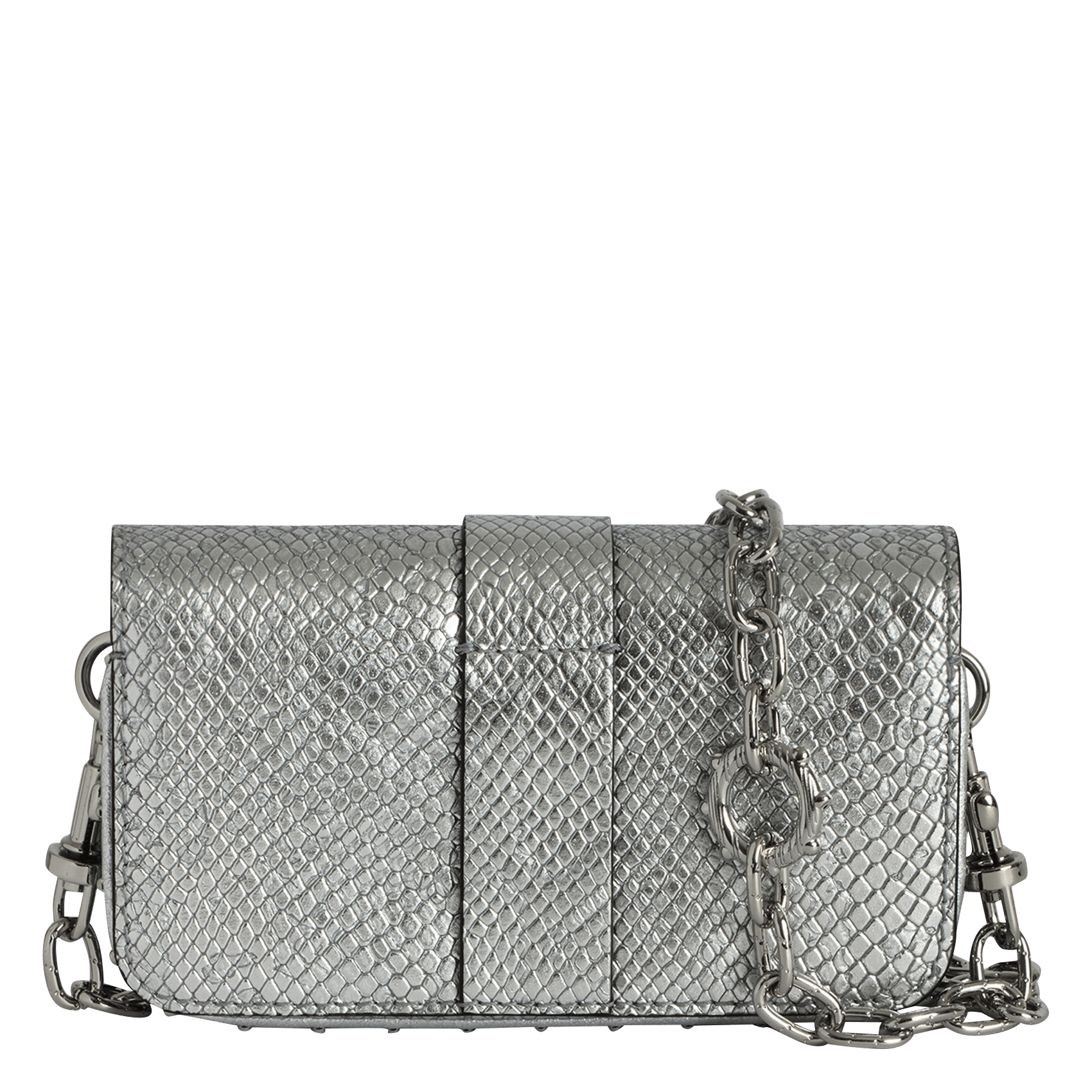 Sac bandoulière en cuir kate wallet ZADIG&VOLTAIRE Argent