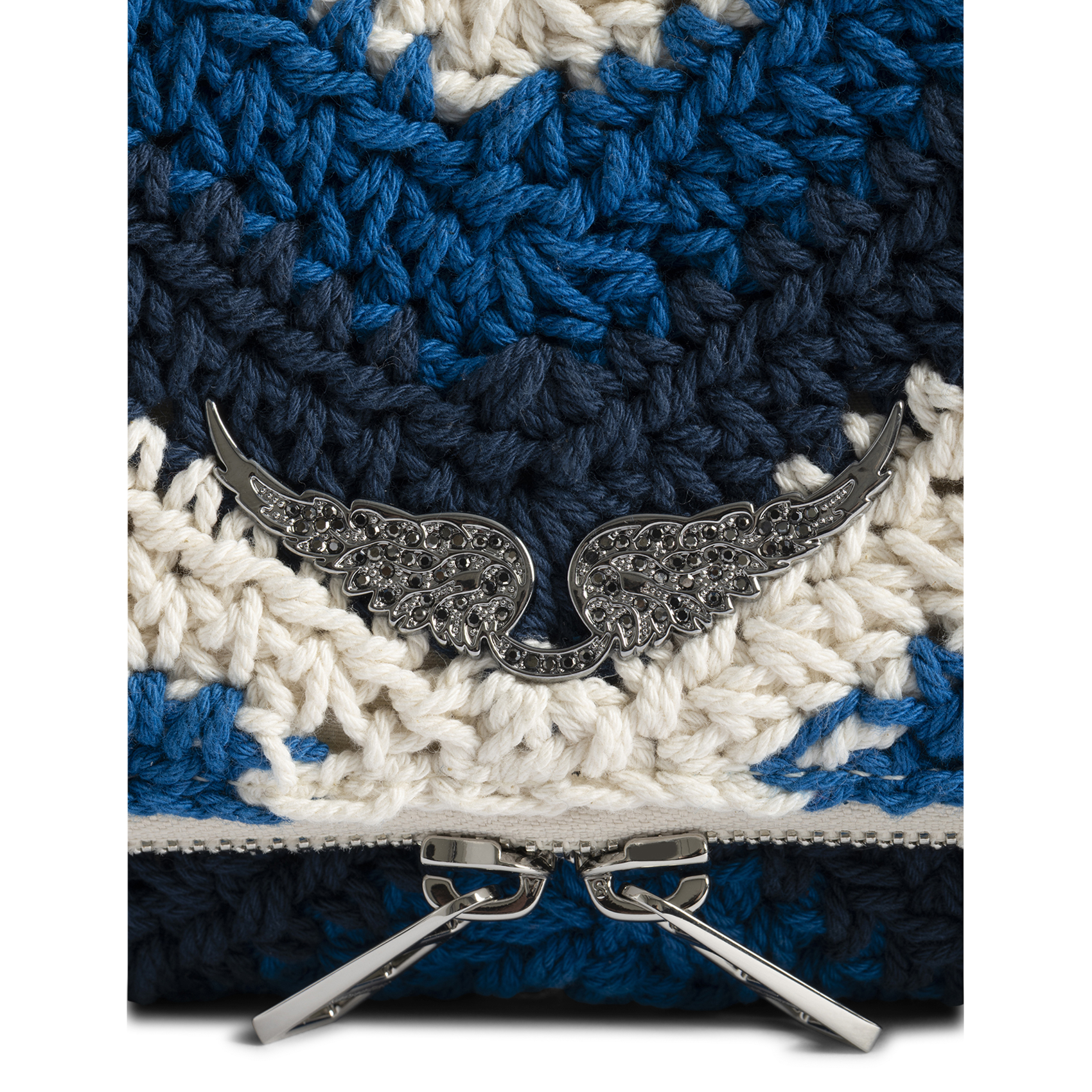 Pochette en coton macramé rock ZADIG&VOLTAIRE Blauw