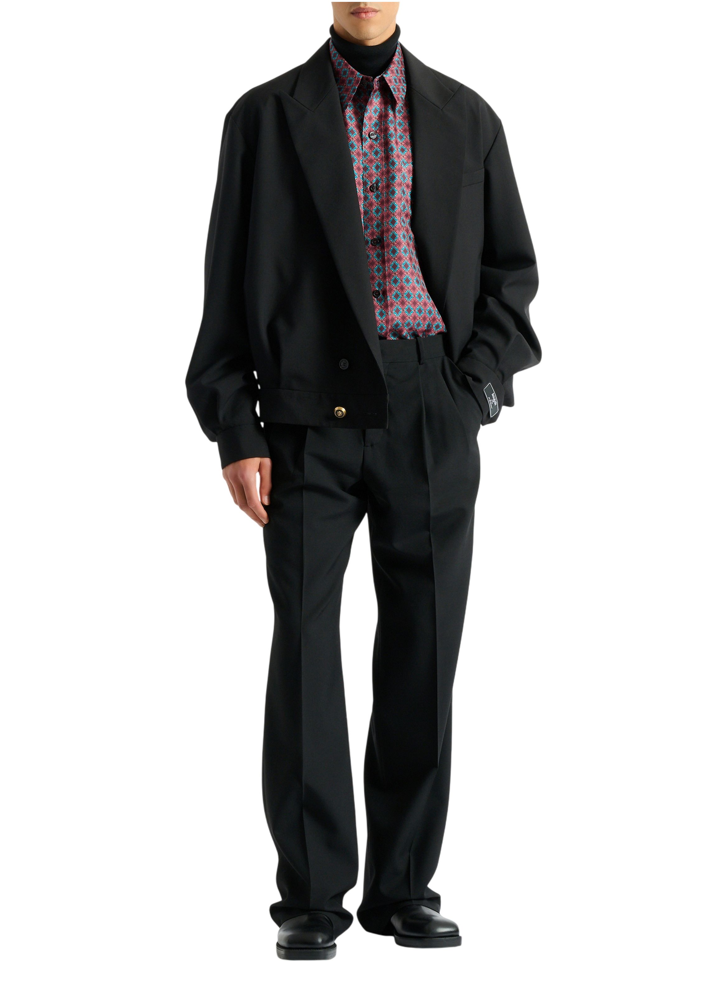 Chemise en soie imprimée BALMAIN Multicolore