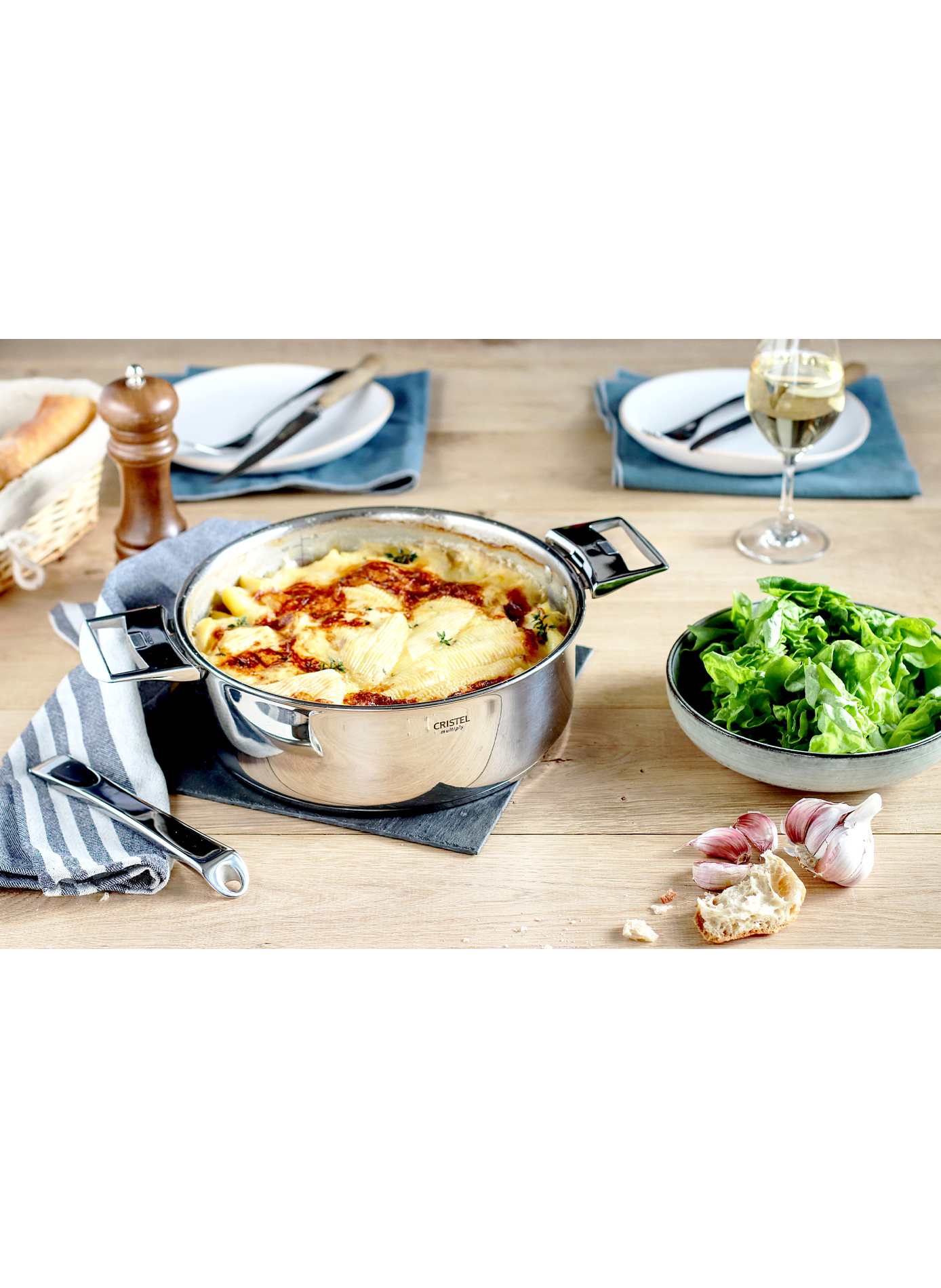 Sauteuse Casteline en inox CRISTEL Gris