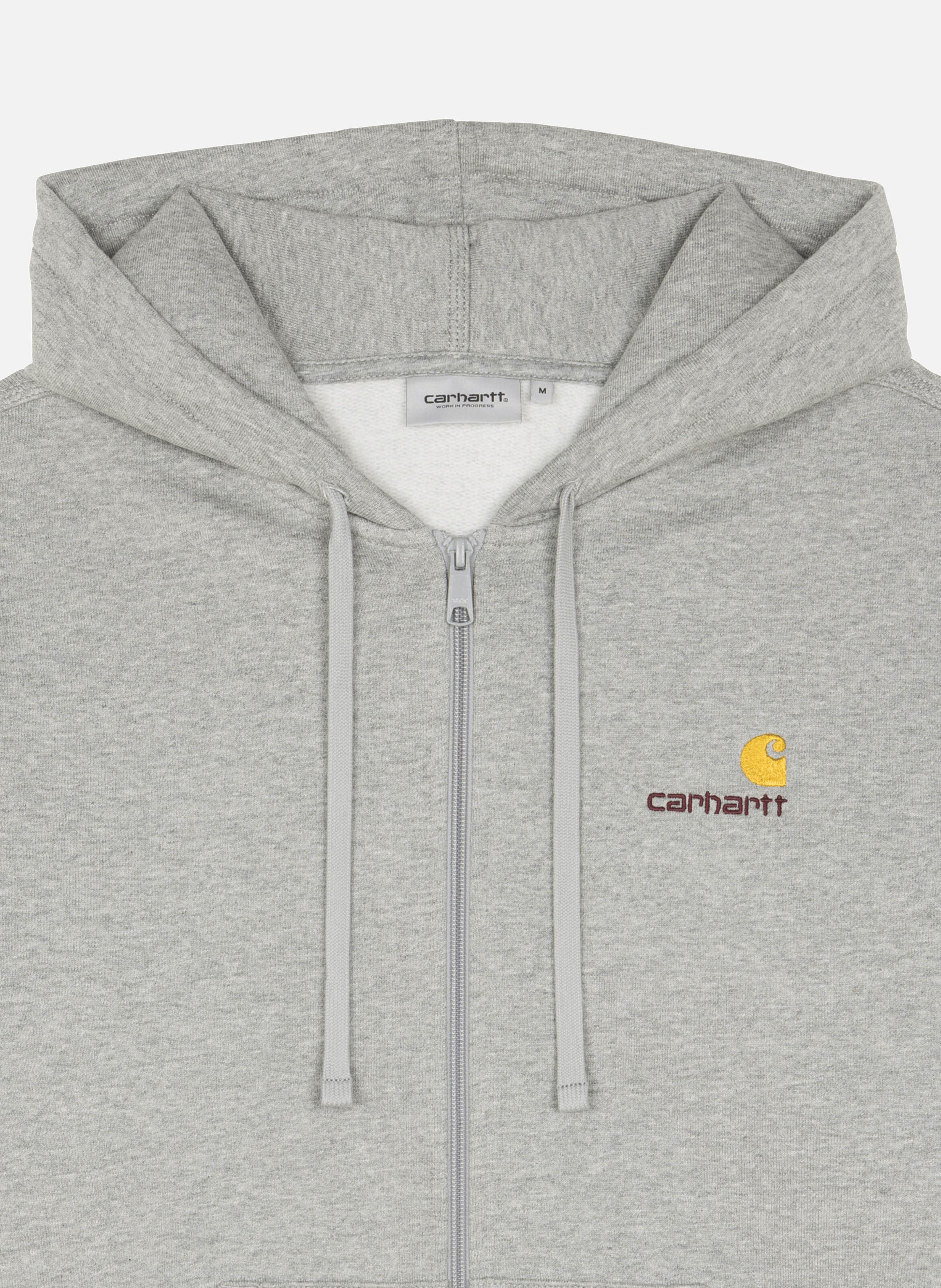Sweatshirt zippé hooded american script CARHARTT WIP Gris