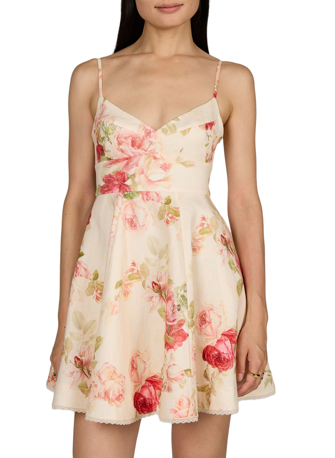 Short dress with floral print ZIMMERMANN Pink
