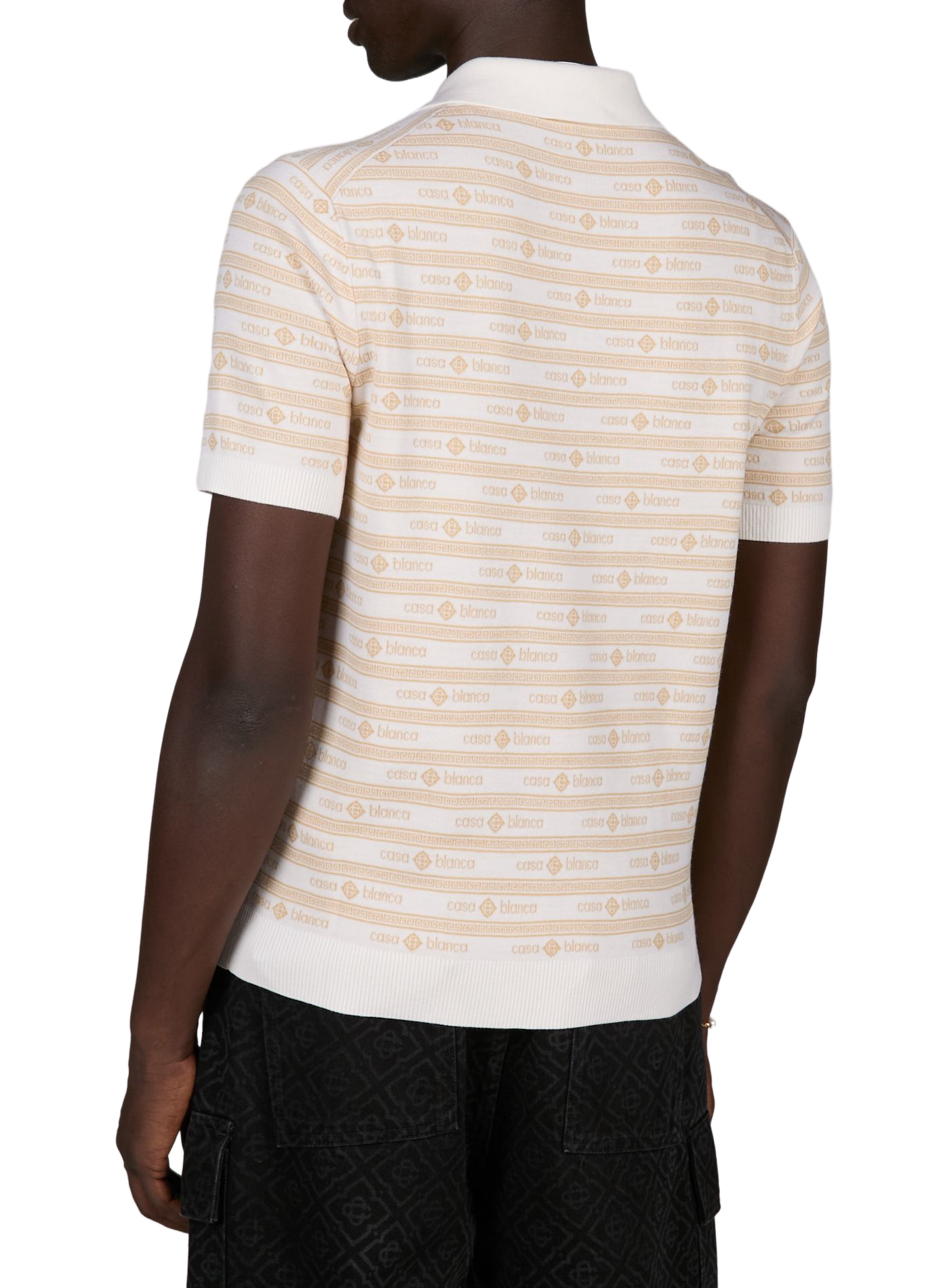 Strickpolo mit Woll-Logo CASABLANCA PARIS Beige