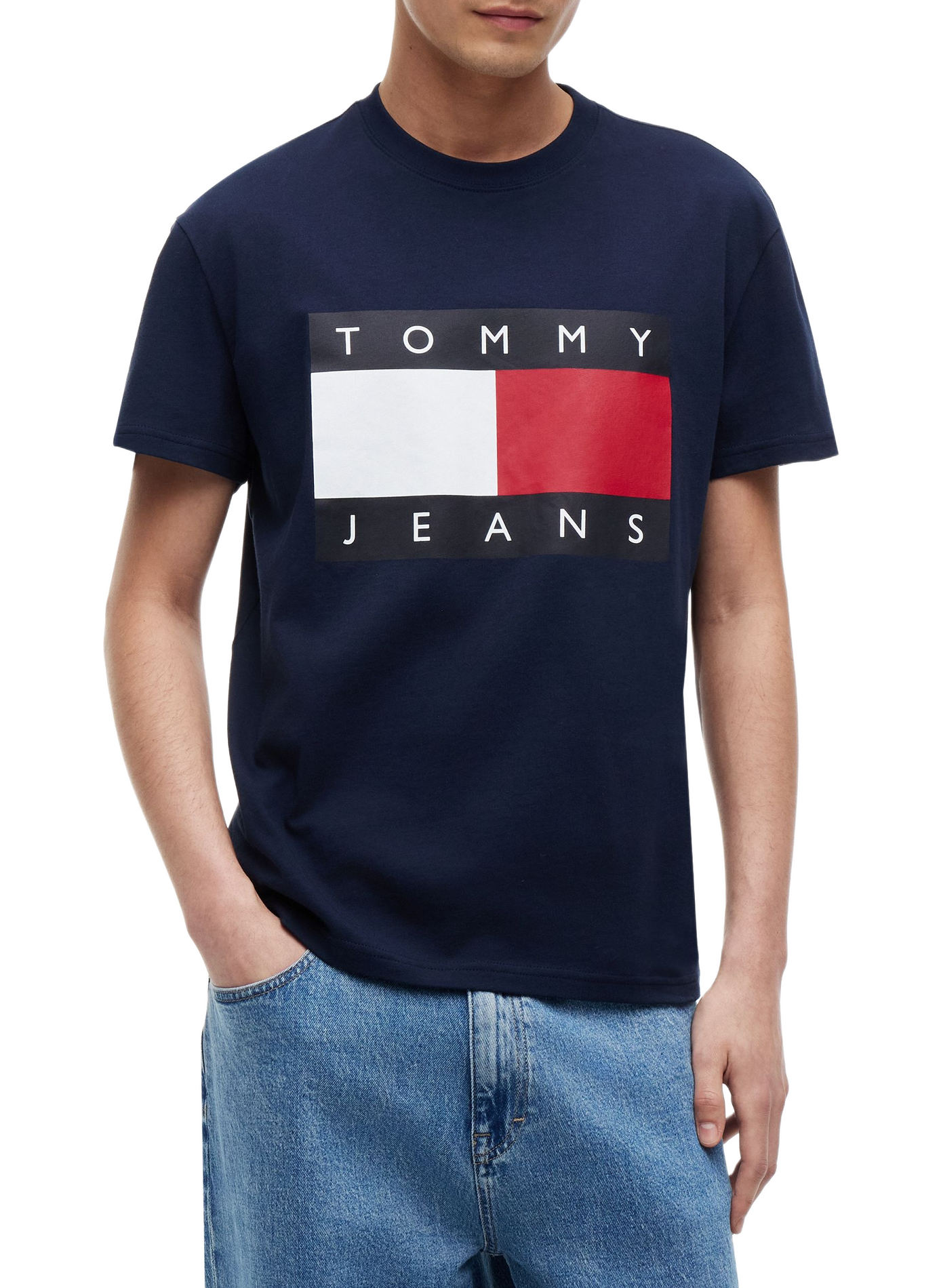 Round neck printed t-shirt TOMMY HILFIGER Blue