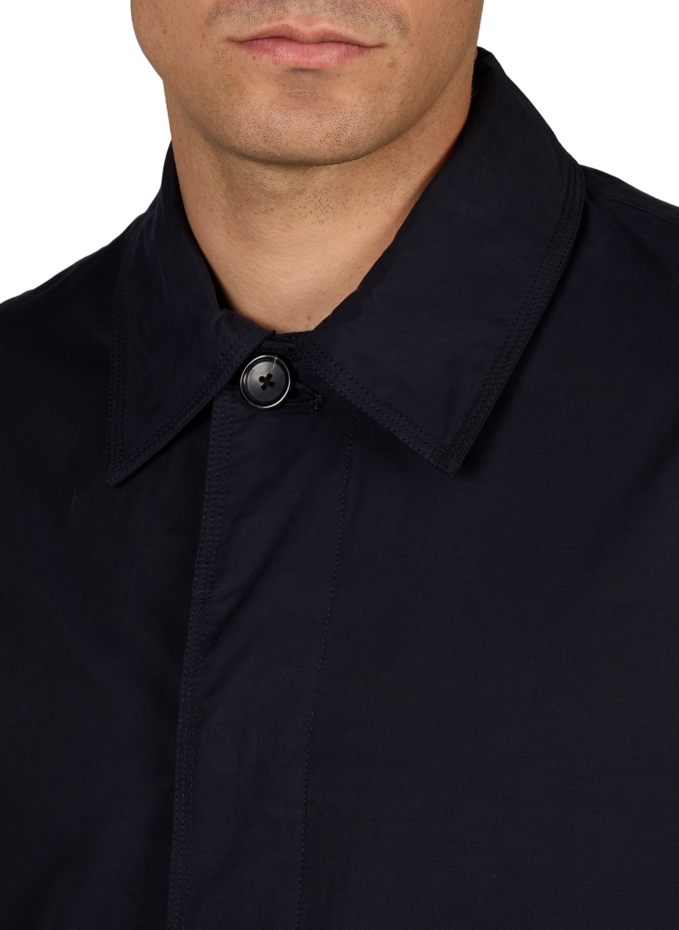Manteau col classique en coton PAUL SMITH Bleu