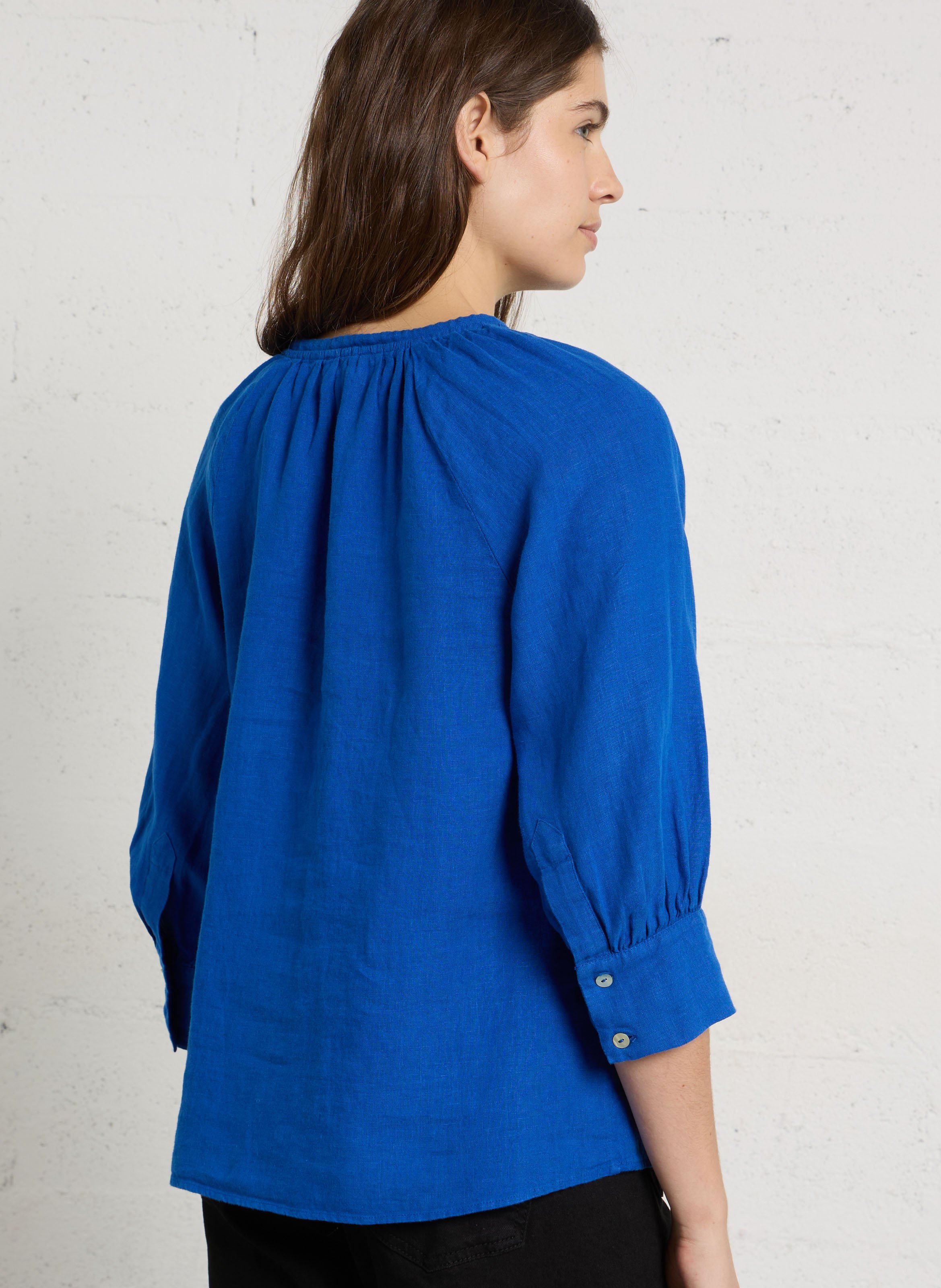 Maison 123 Maison 123 Blouse col rond en lin damia