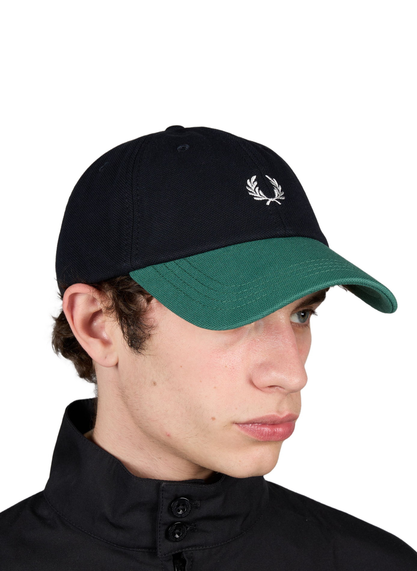 Embroidered cotton baseball cap FRED PERRY Blue