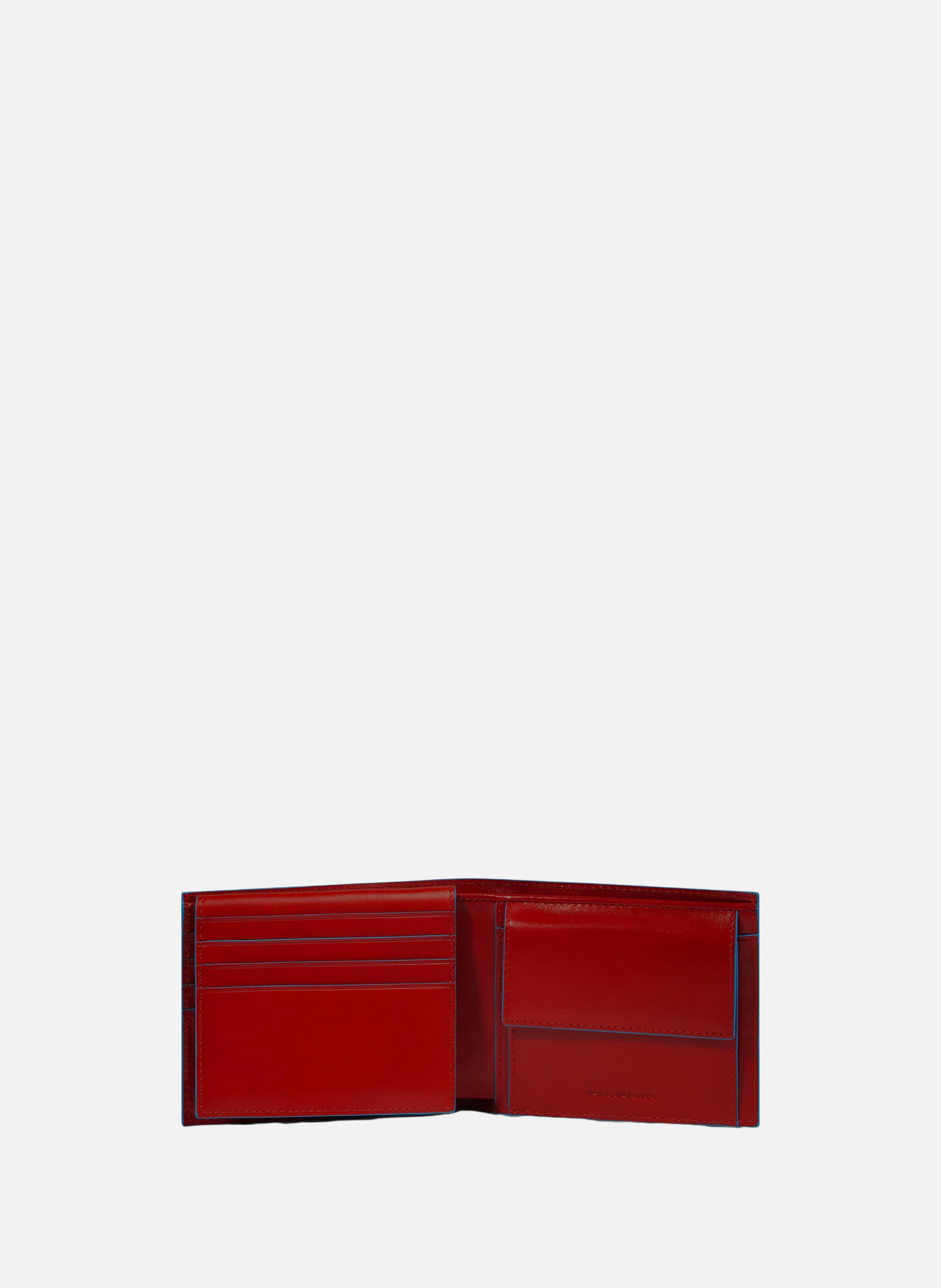 Portefeuille homme en cuir avec porte-cni PIQUADRO Marron