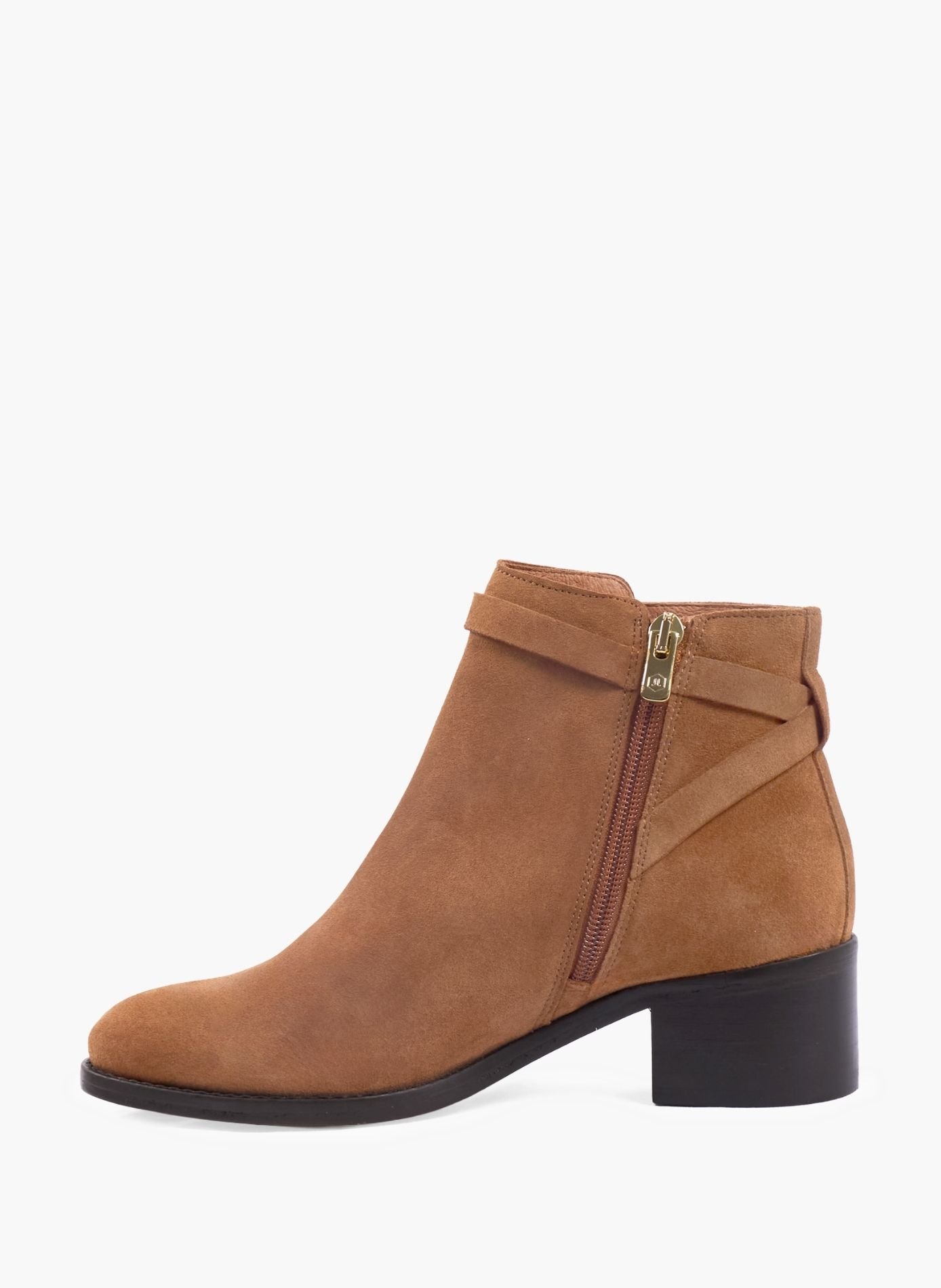 Bottines cavalières cuir daim JULES & JENN Marron