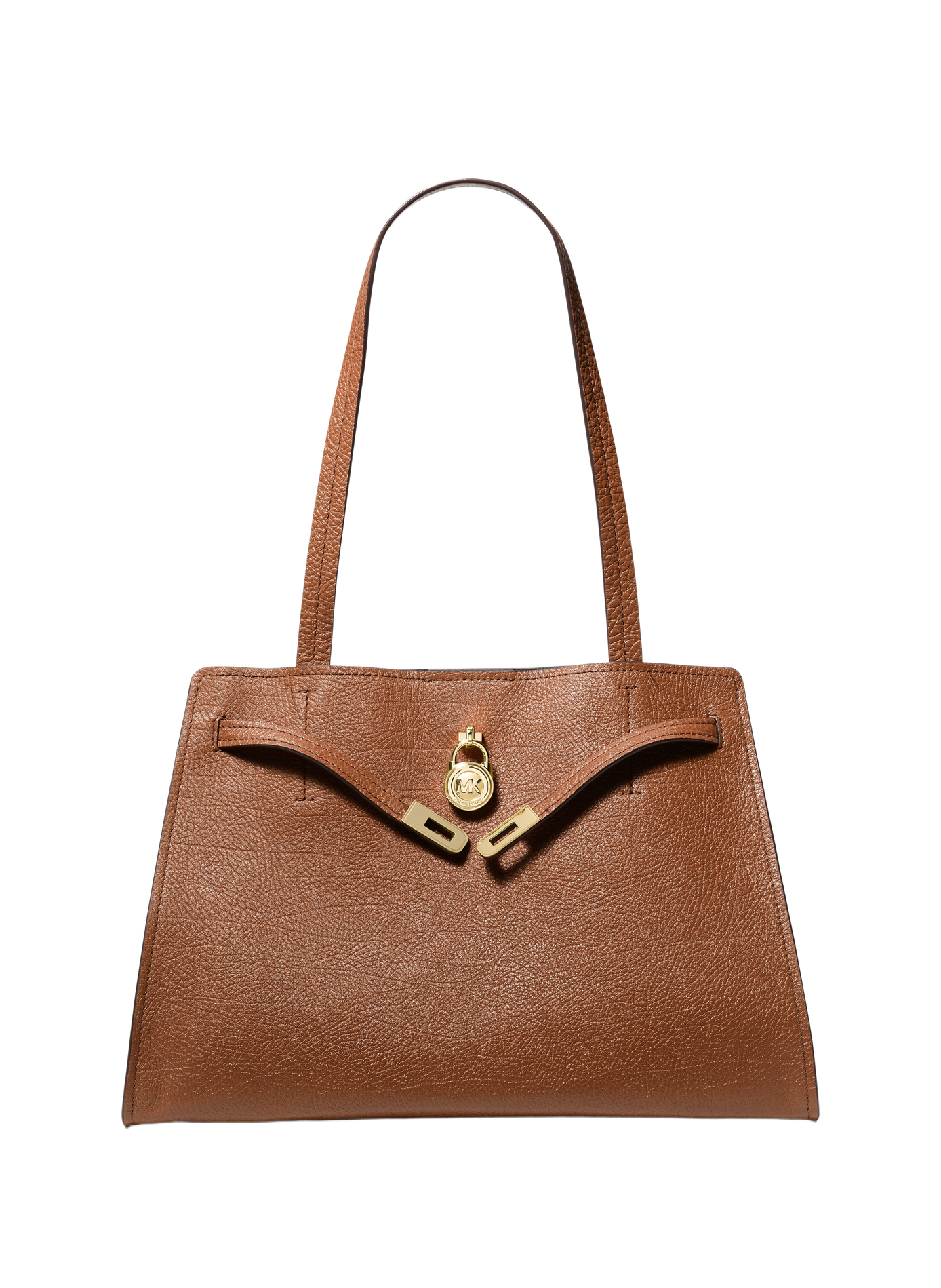Hamilton Moderne tote bag in grained cowhide leather MICHAEL KORS Brown