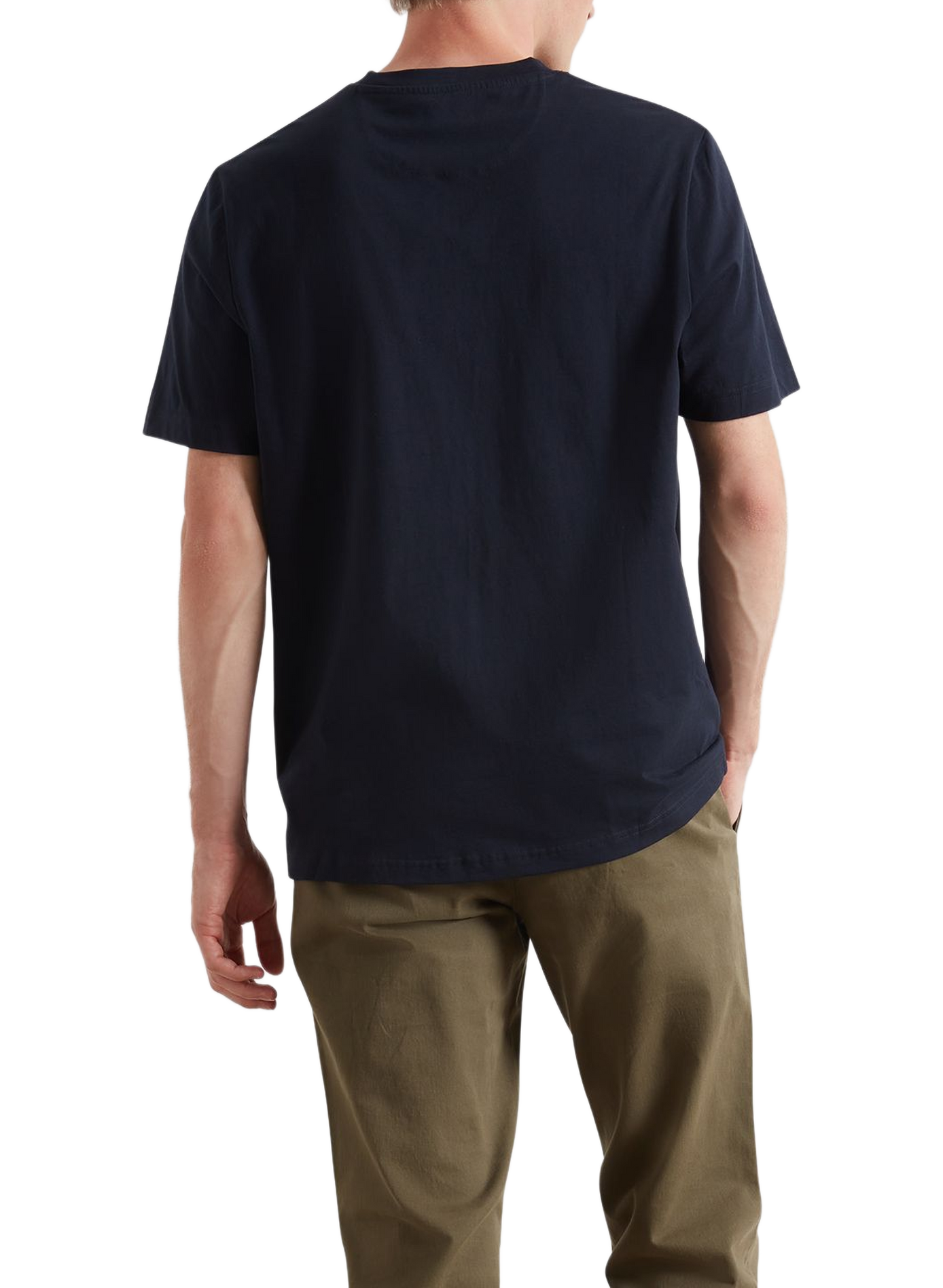 T-shirt droit à logo en coton  FARAH Blue