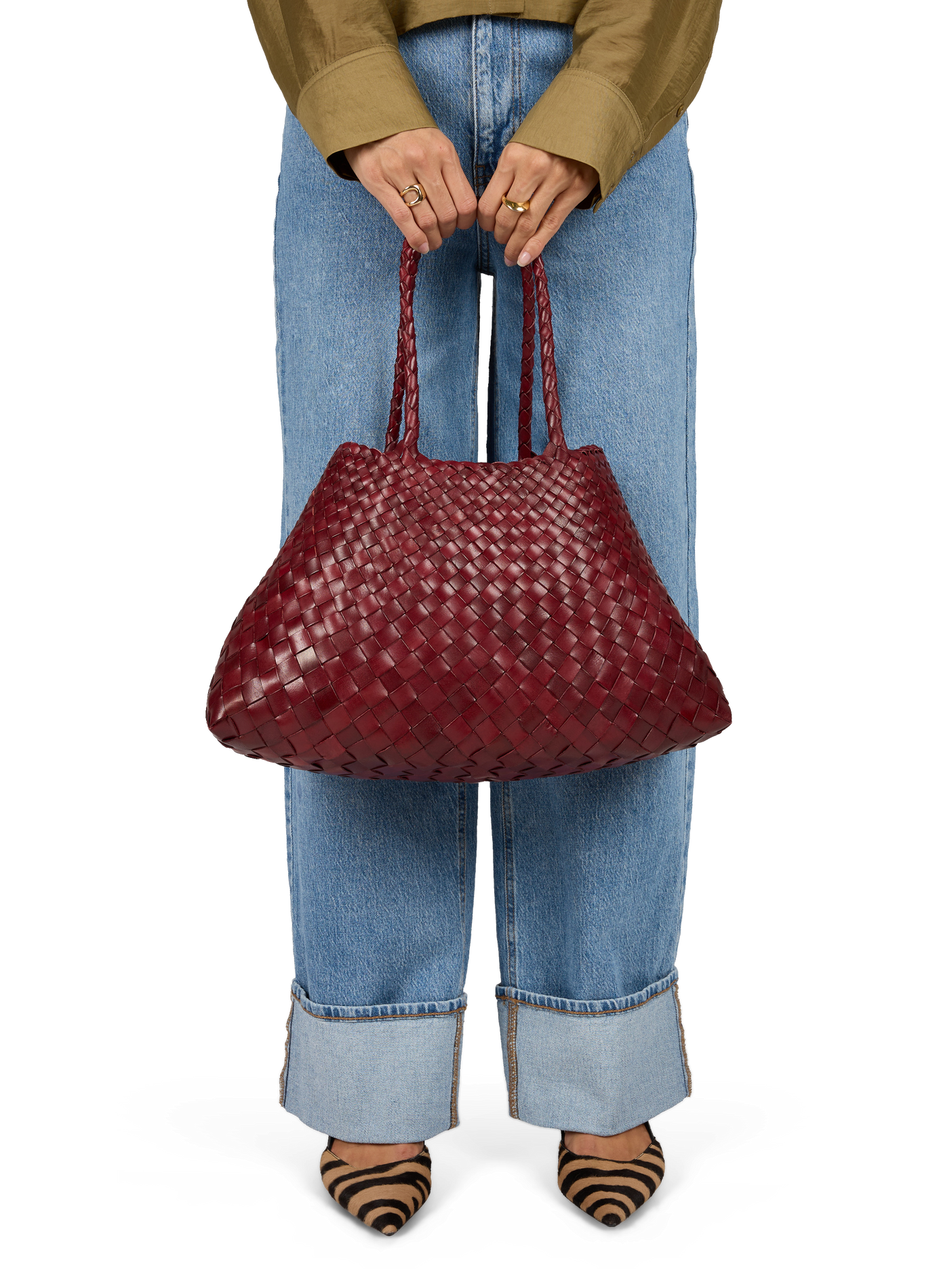 Santa Croce Big tote bag DRAGON DIFFUSION Red