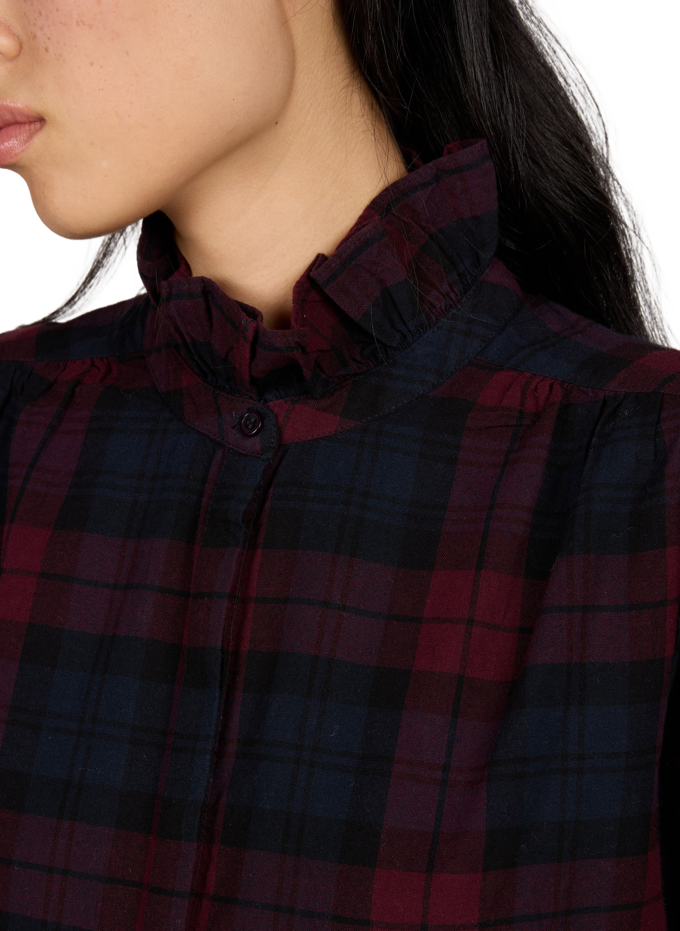 Cotton check shirt PETITE MENDIGOTE Blue