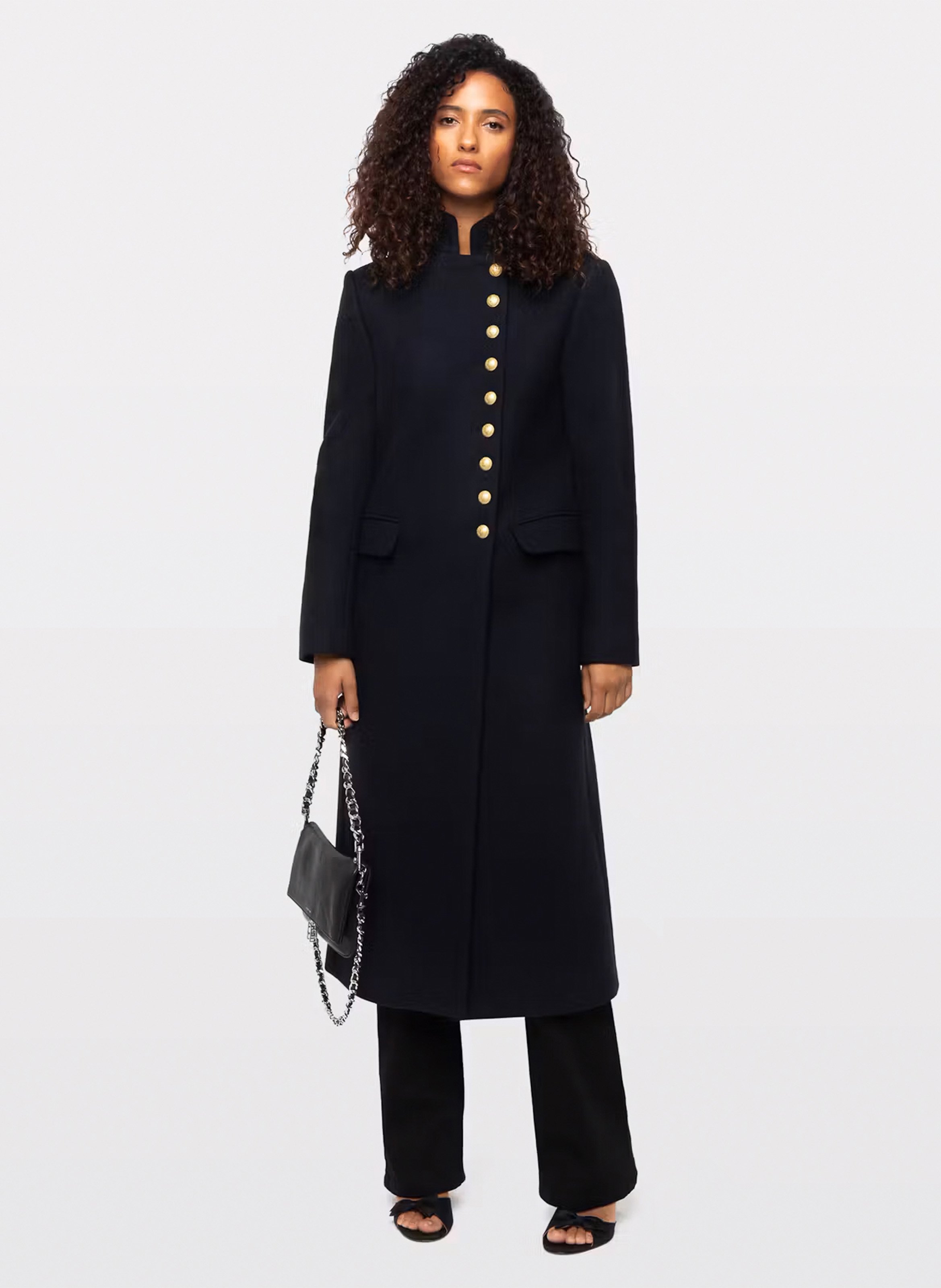 Meril jas met opstaande kraag van gemengde wol ZADIG&VOLTAIRE Blauw