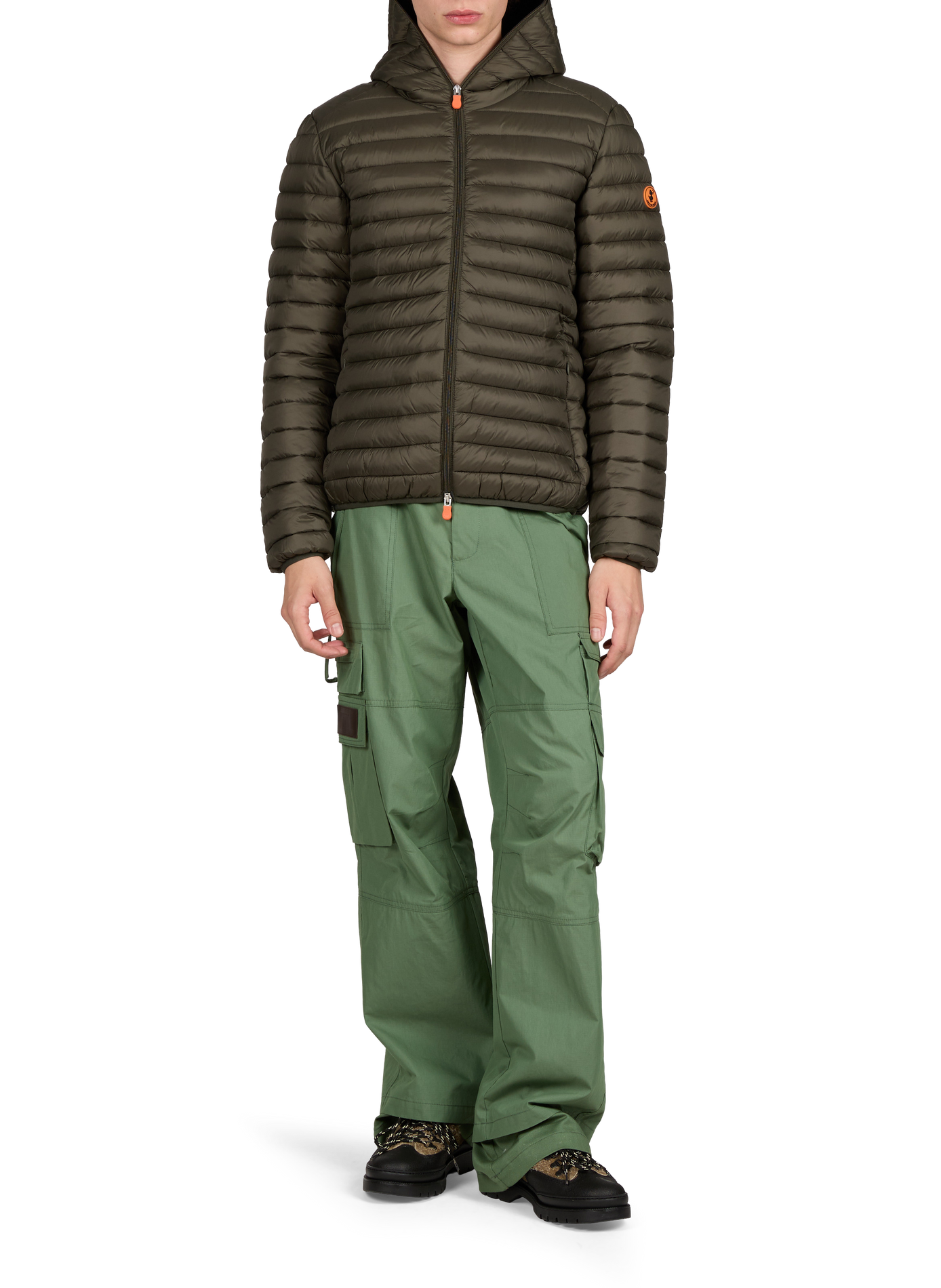 Padded Oversized Donald Puffer Coat SAVE THE DUCK Khaki