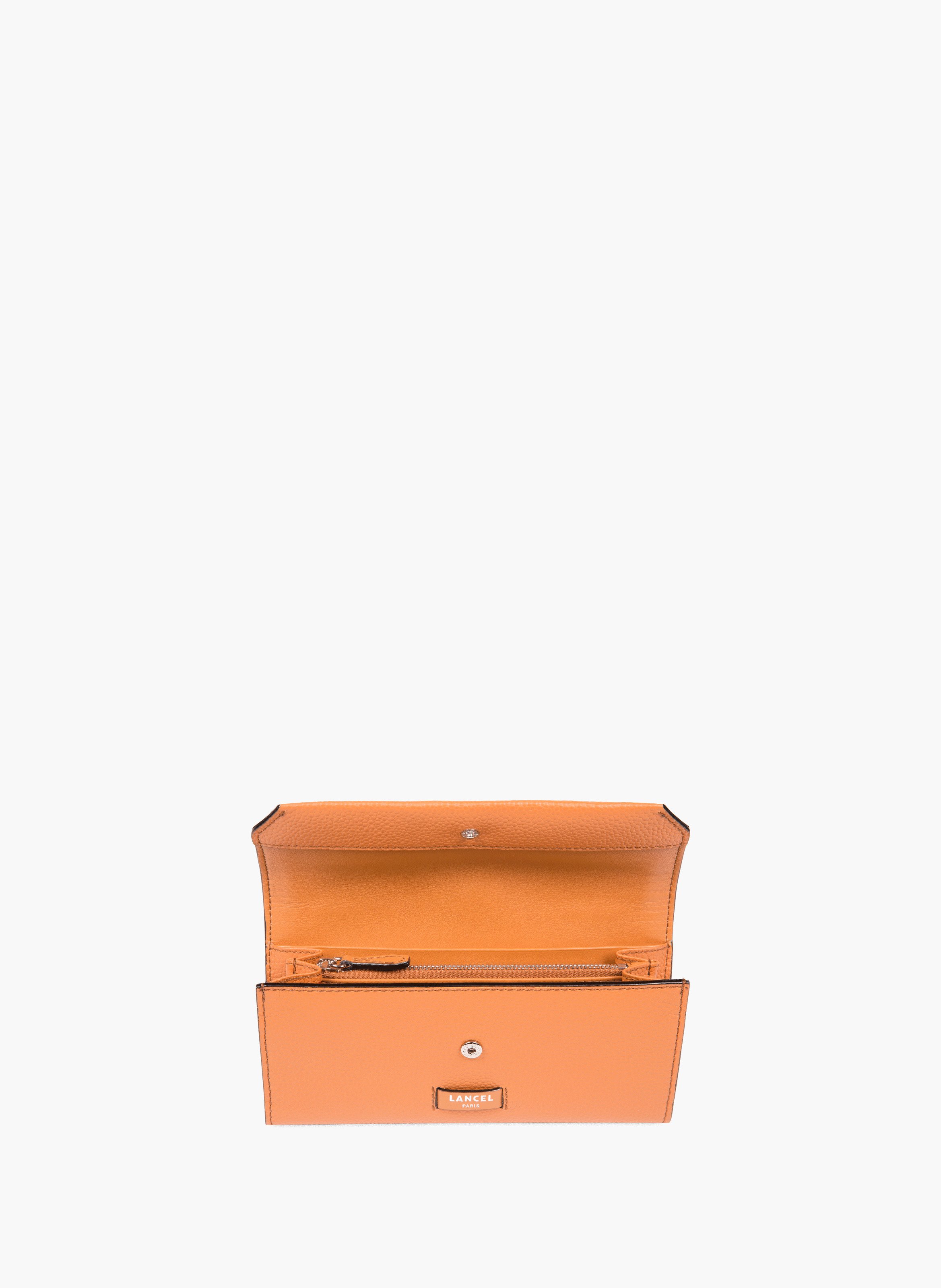 Portefeuille slim rabat ninon de lancel en cuir LANCEL Marron