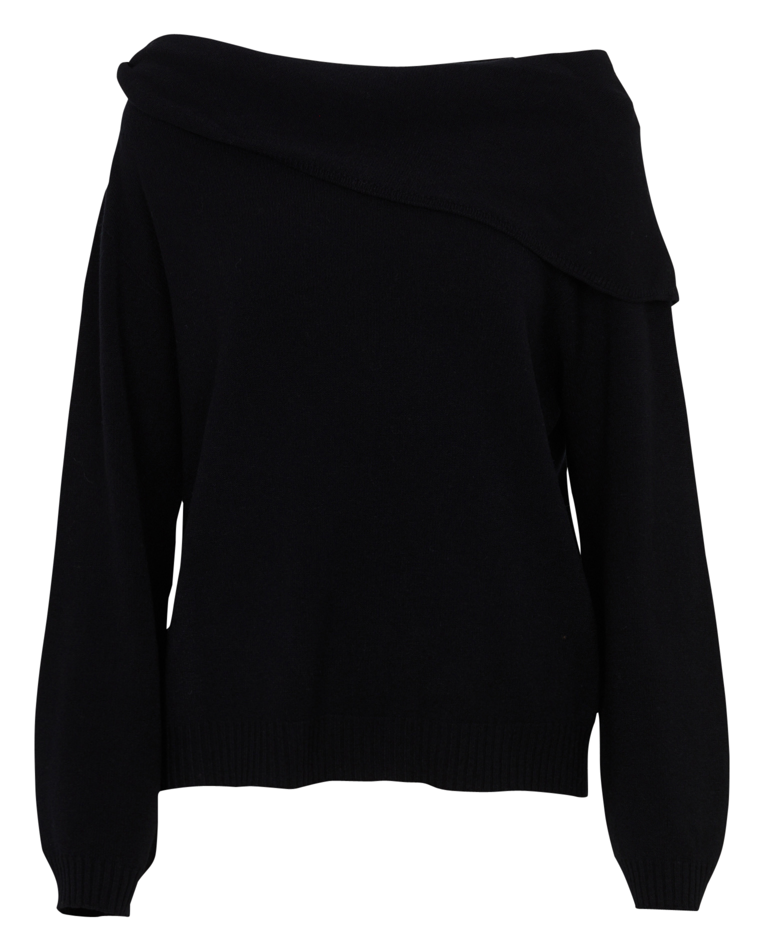 Oversized trui met gedrapeerde halslijn LA FEE MARABOUTEE Zwart