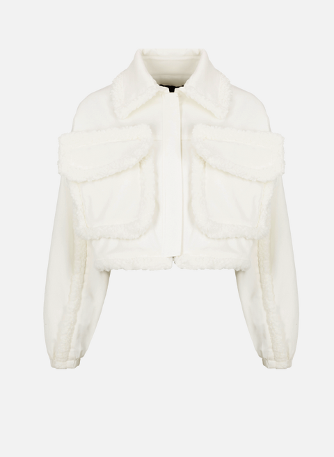 Cotton canvas and sherling jacket BeigeSELMACILEK 