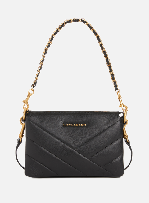 Clutch S handbag in leather BlackLANCASTER 