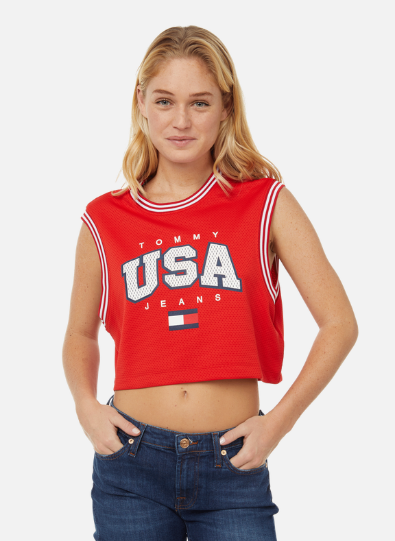 RECYCLED POLYESTER CROP TOP TOMMY HILFIGER for | Printemps.com