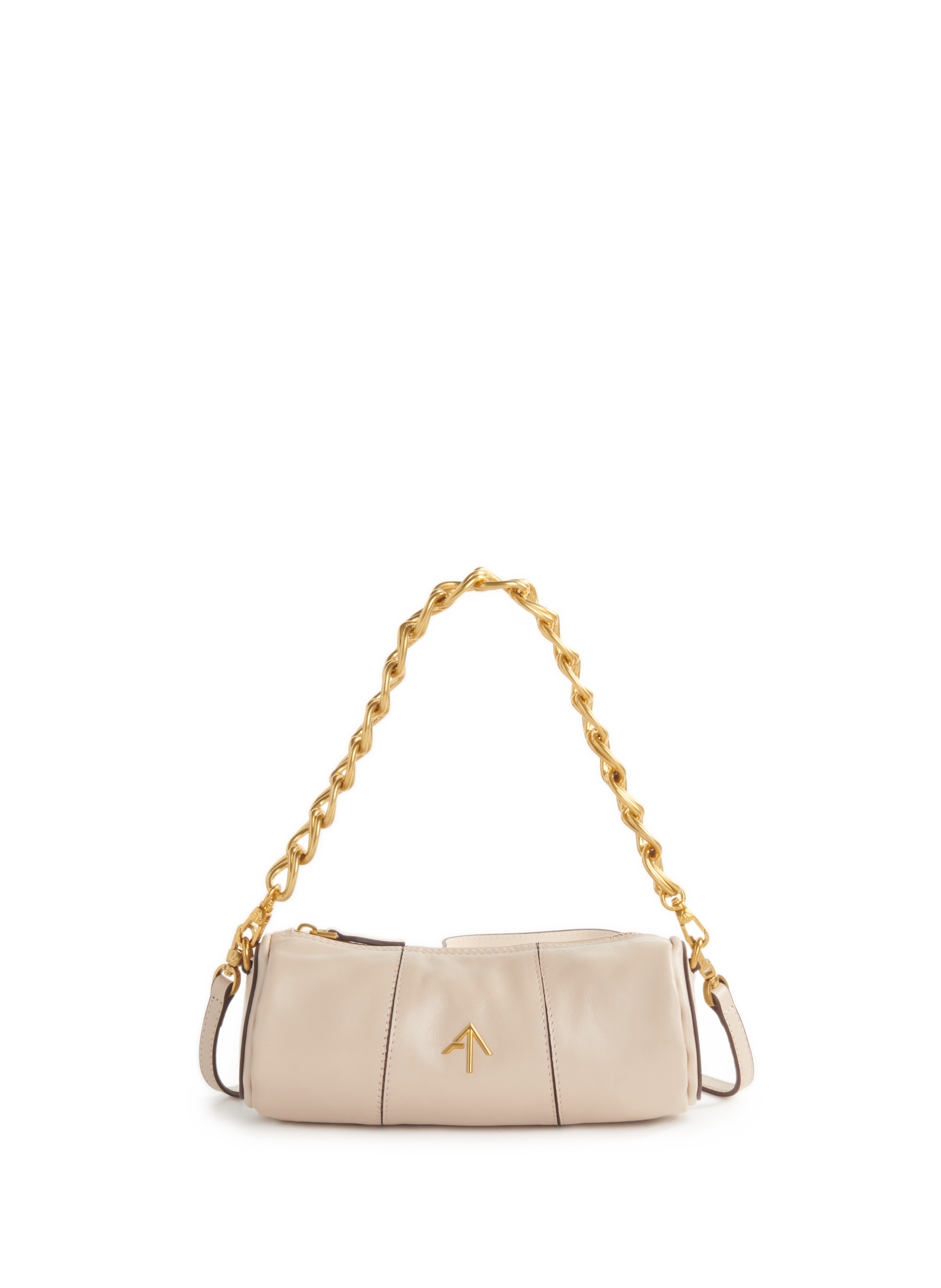 Sac Mini Cylinder en cuir Beige