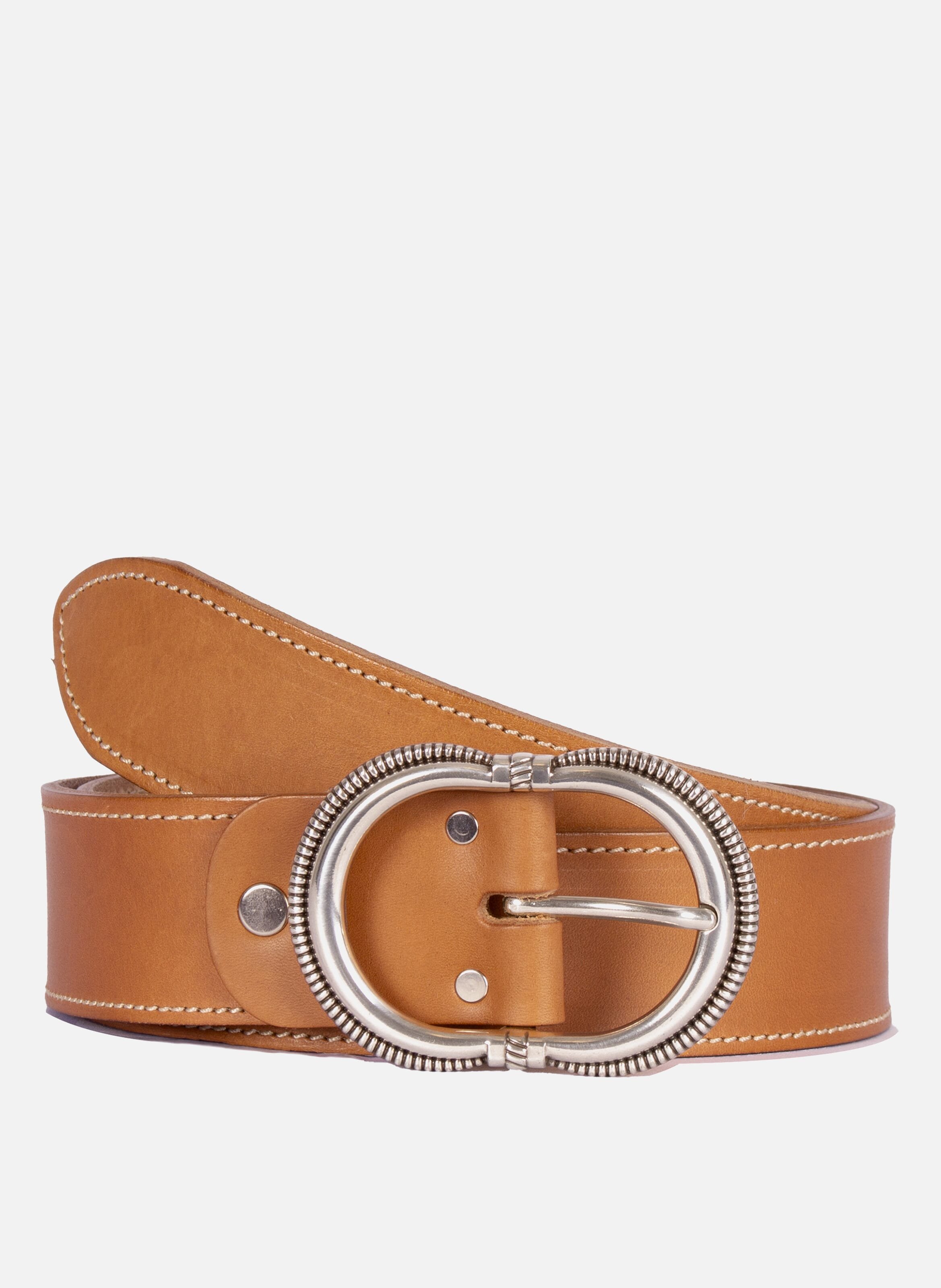 Ceinture camargue cuir JULES & JENN Marron