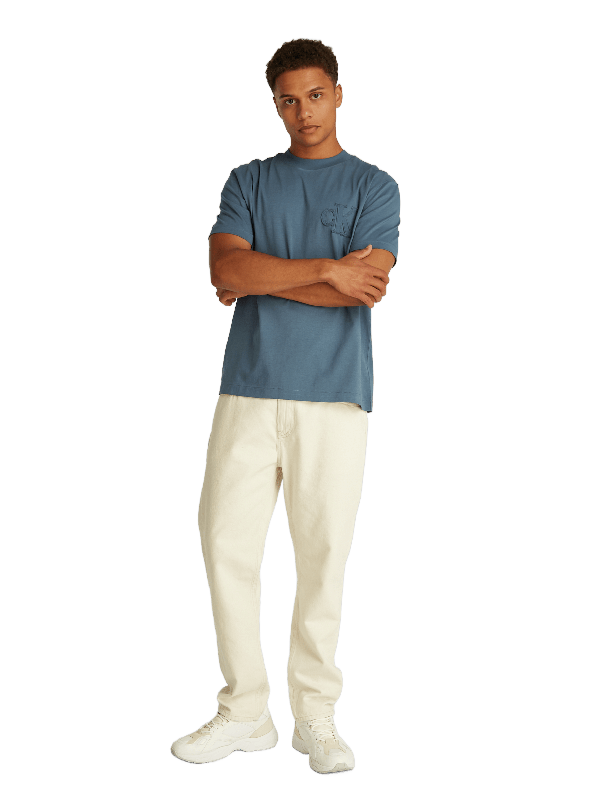 Cotton T-shirt CALVIN KLEIN Blue