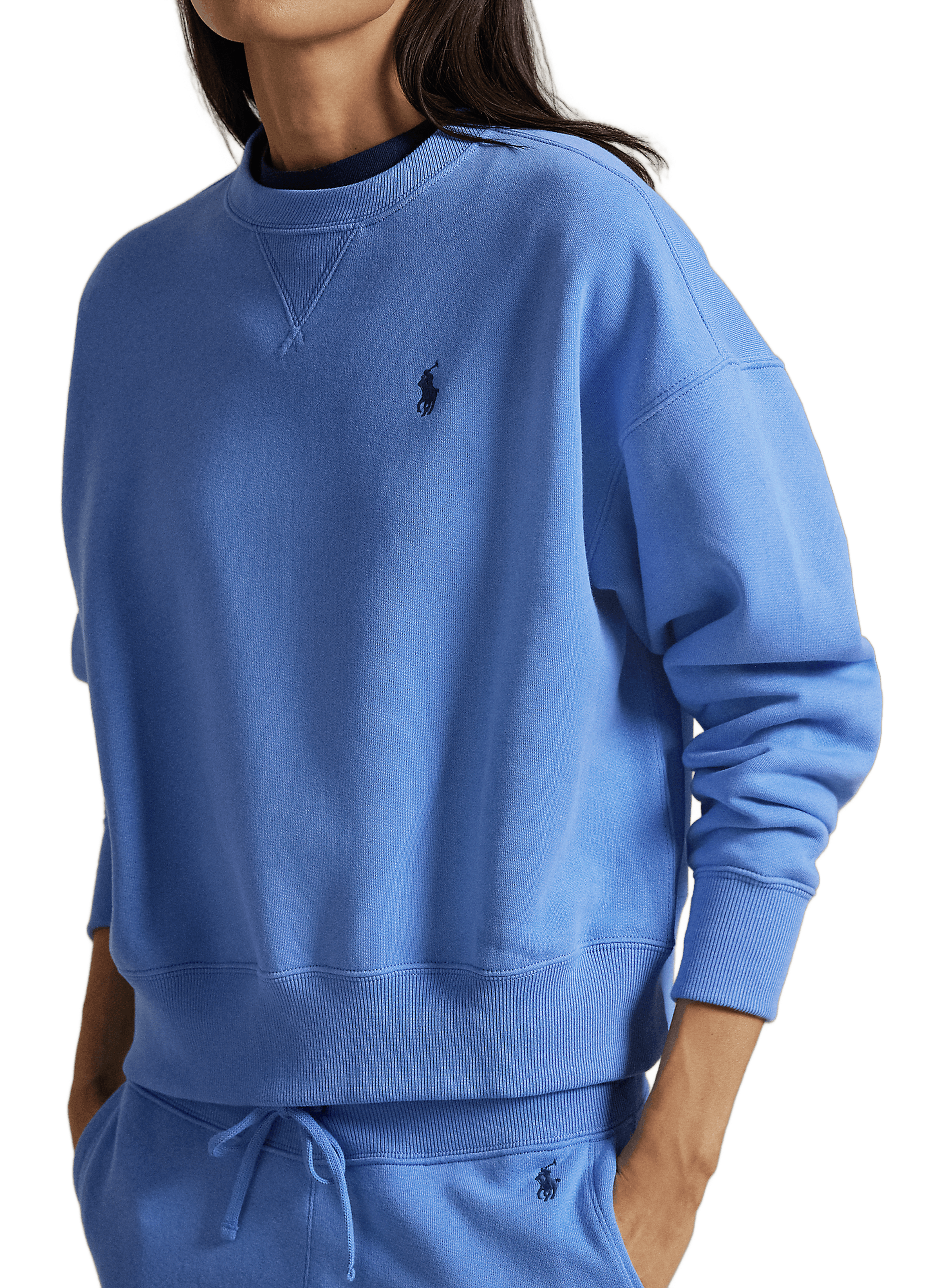 Sweatshirt en coton mélangé POLO RALPH LAUREN Bleu