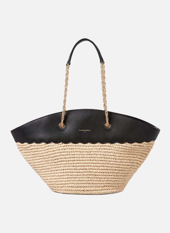 Panier en paille Noir by CLAUDIE PIERLOT CLAUDIE PIERLOT Panier en paille Noir