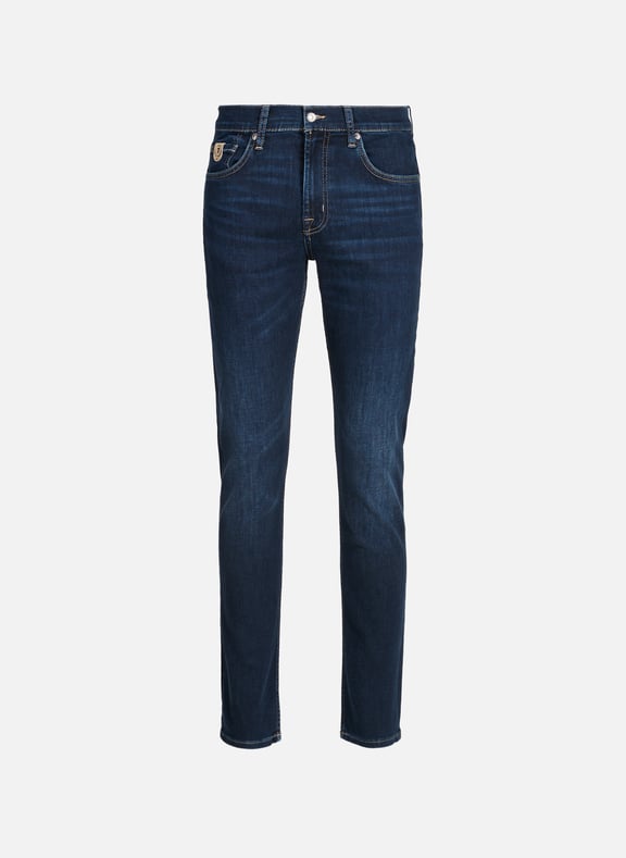 Jean skinny en coton stretch Bleu by 7 FOR ALL MANKIND 7 FOR ALL MANKIND Jean skinny en coton stretch Bleu