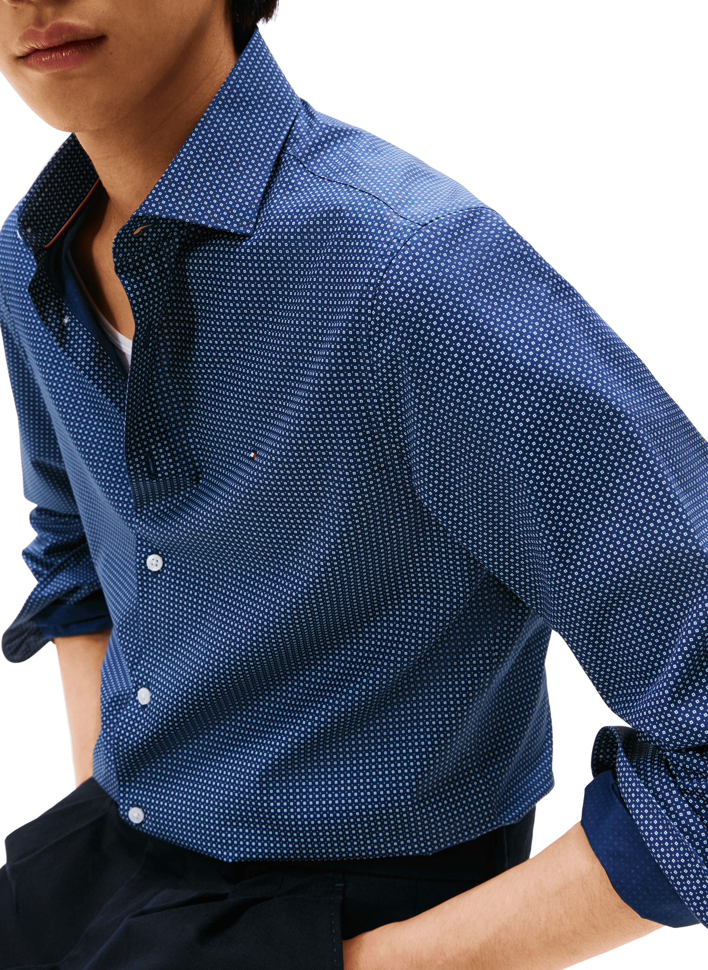 Cotton poplin shirt TOMMY HILFIGER Blue