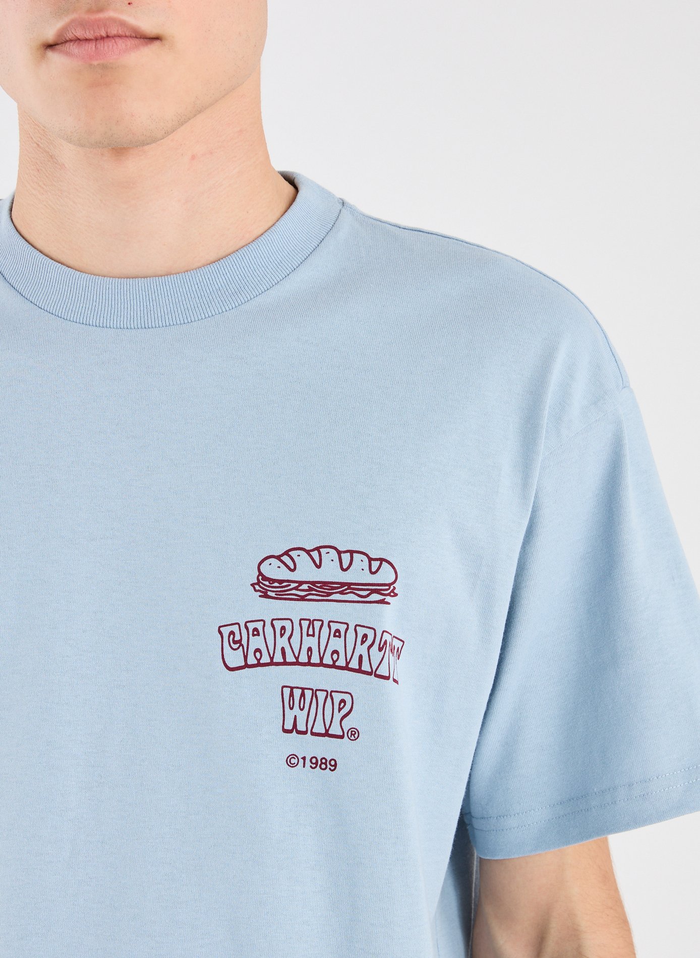 T-shirt imprimé en coton CARHARTT WIP Bleu