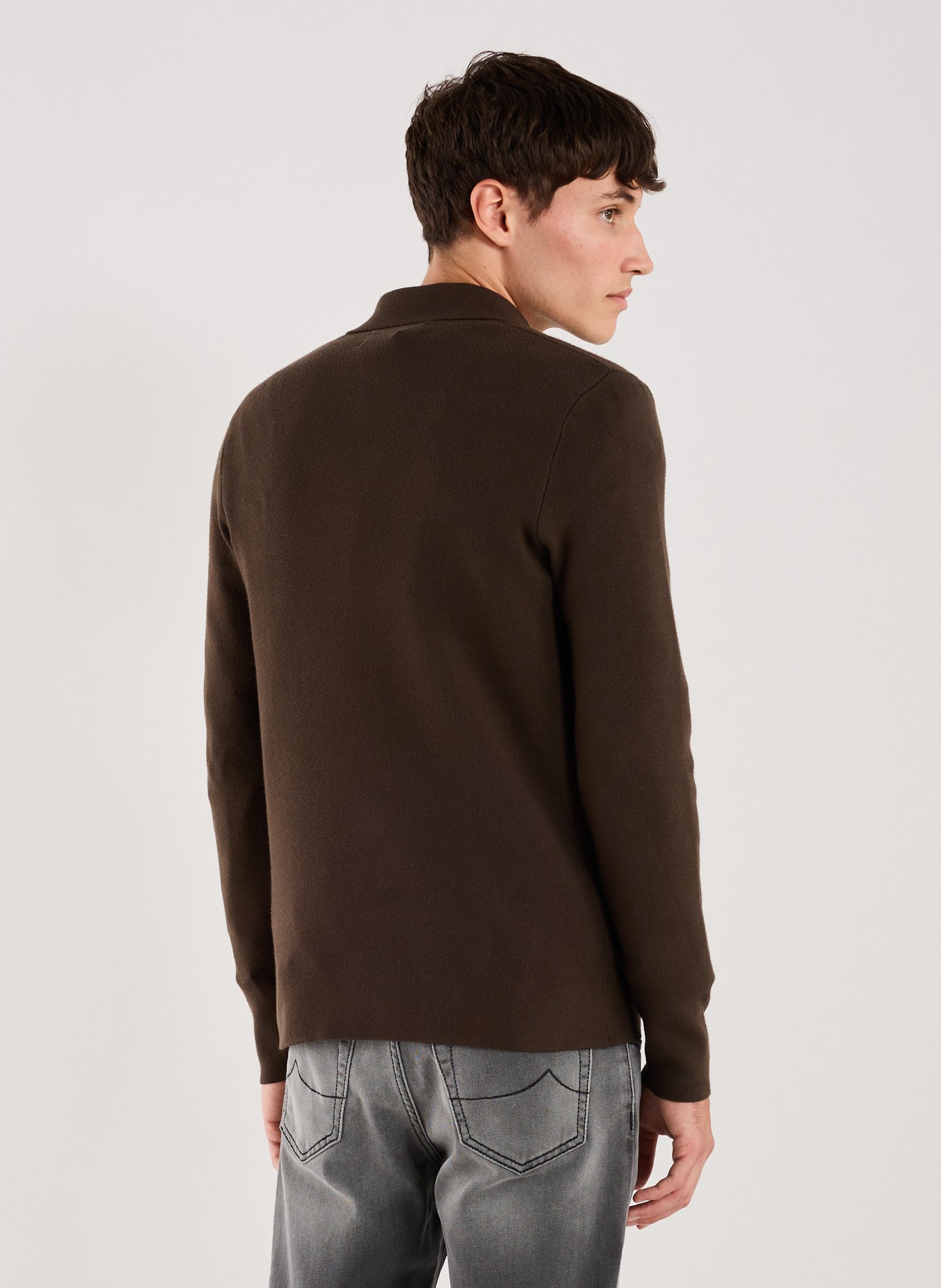 Pull polo droit à col classique SAMSOE SAMSOE Marron