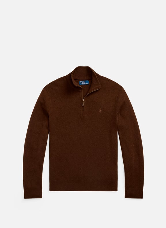 Wool zip-neck jumper Beige by POLO RALPH LAUREN POLO RALPH LAUREN Wool zip-neck jumper Beige