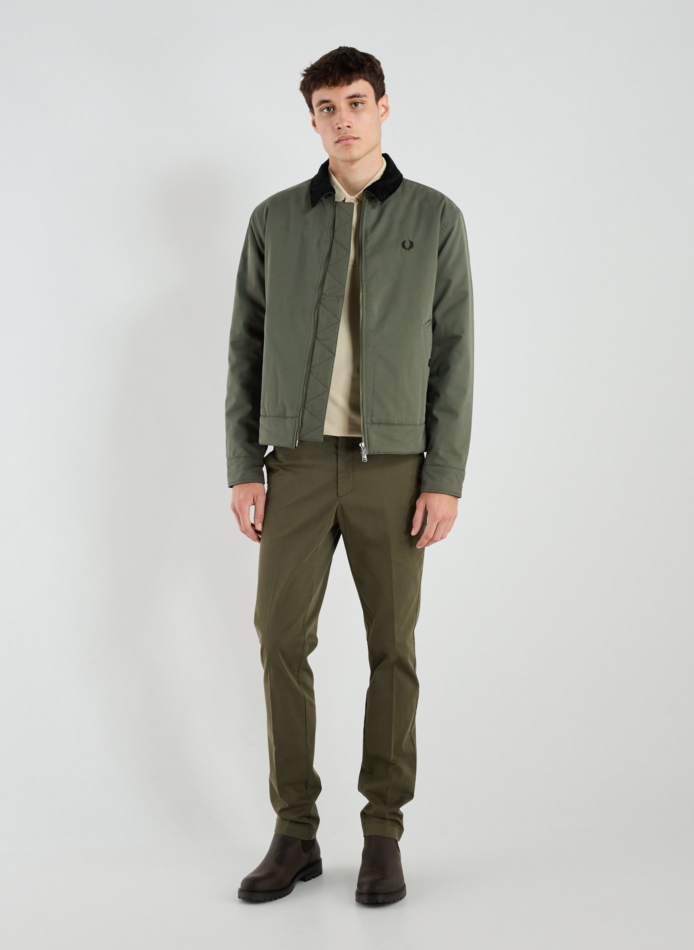 Blouson en coton mélangé FRED PERRY Vert