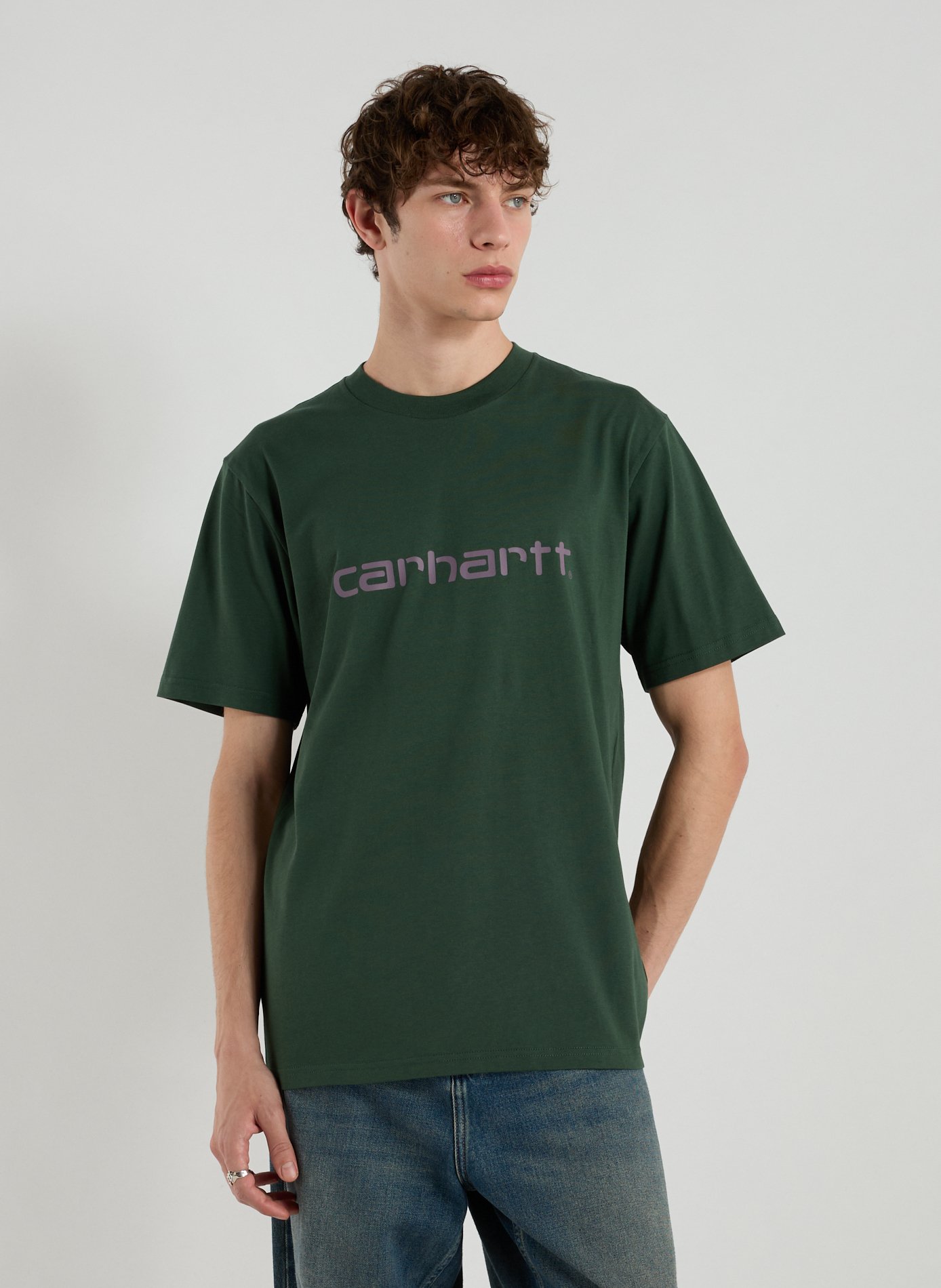 CARHARTT WIP T-shirt droit imprimé en coton Vert