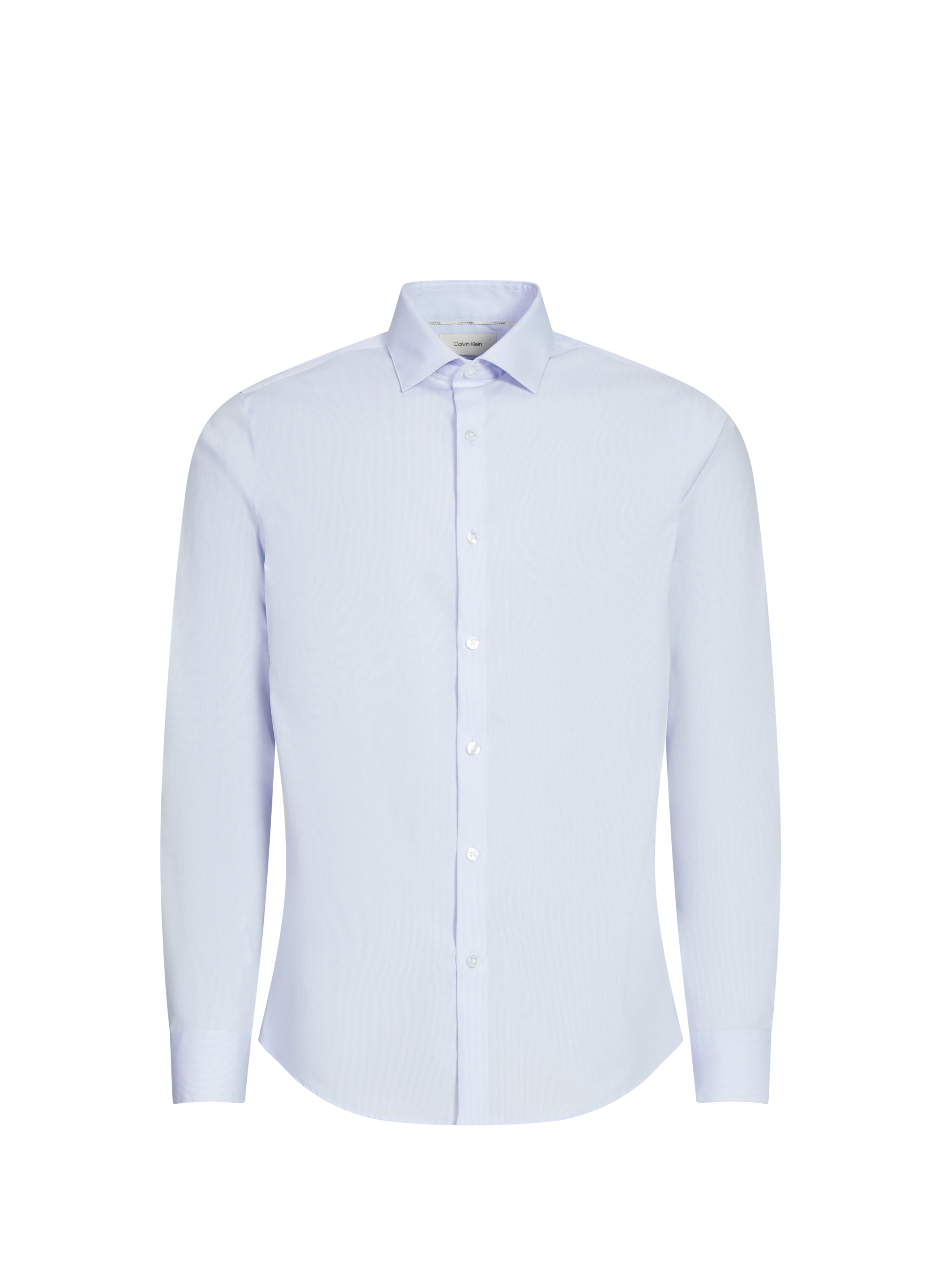 CALVIN KLEIN Chemise slim en coton mélangé Bleu
