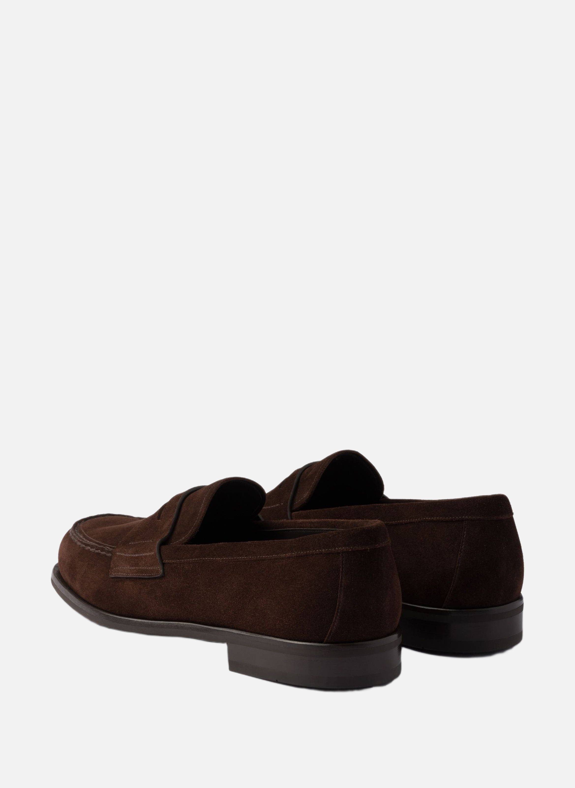 Mocassins en veau velours PRADA Marron