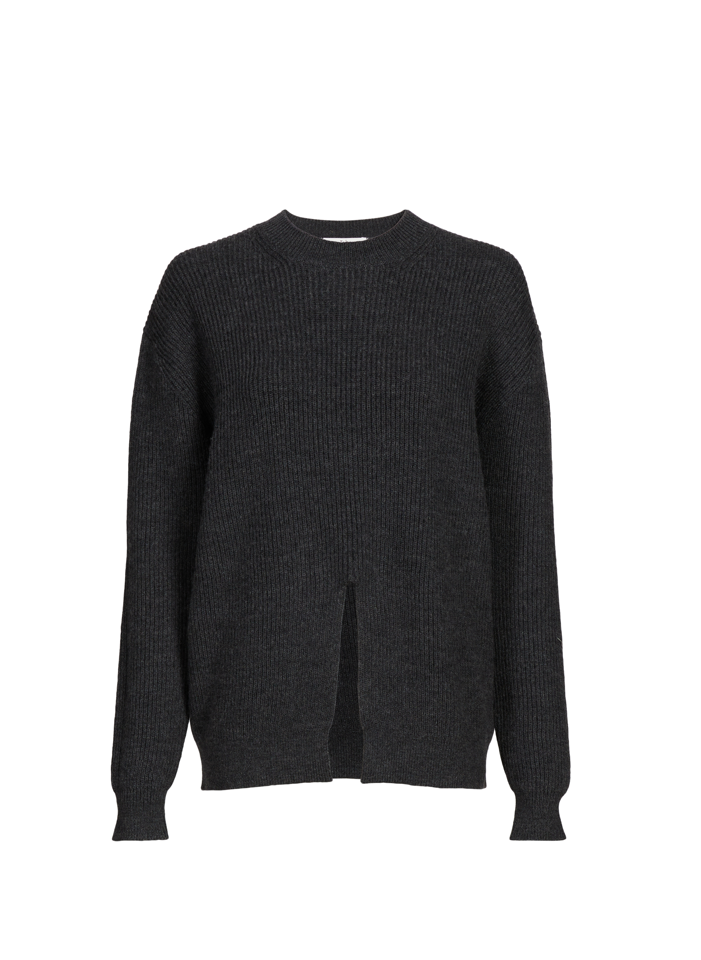 Pull col rond en laine mélangée TIBI Gris