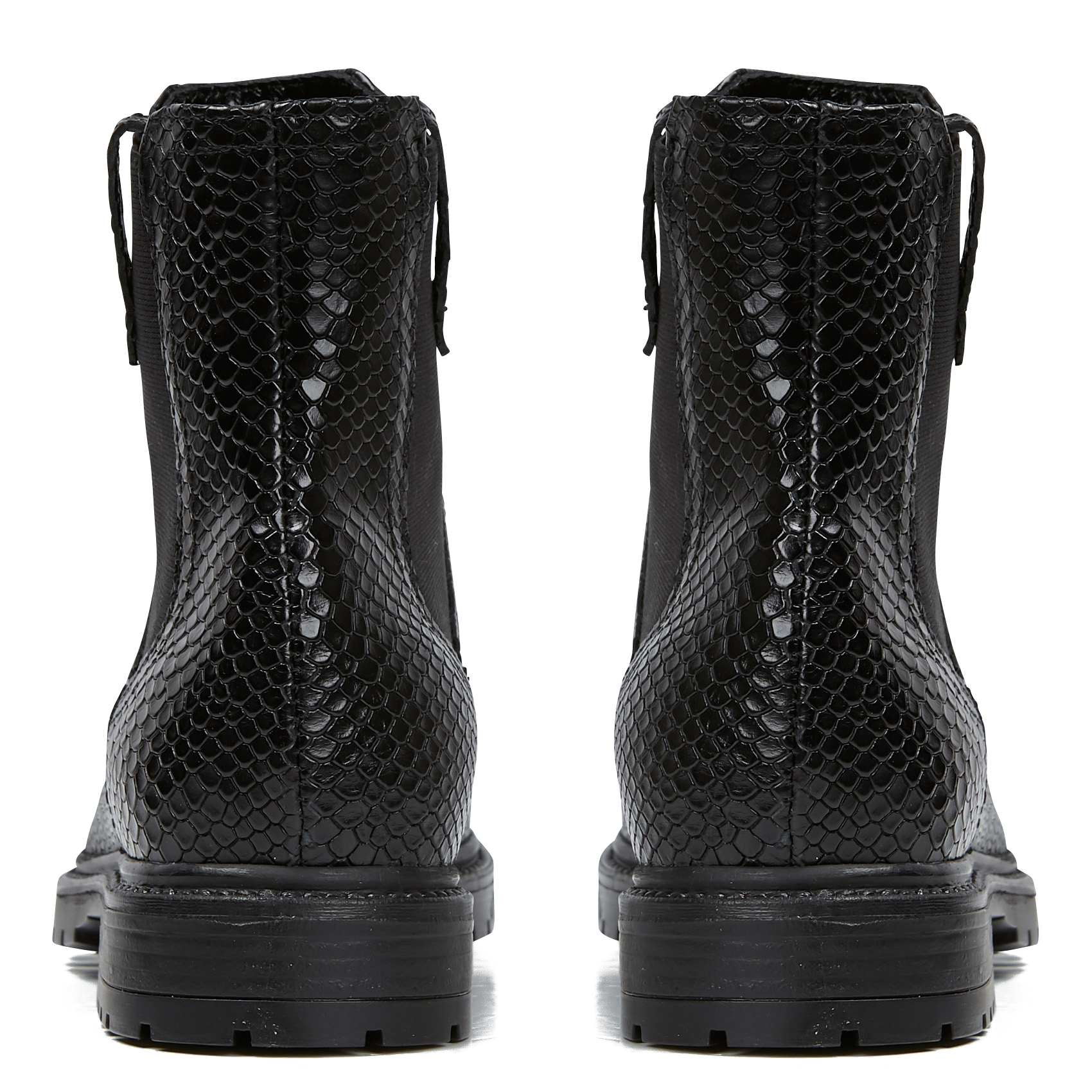 Bottines candide reptile en cuir imprimé serpent candide JONAK Noir