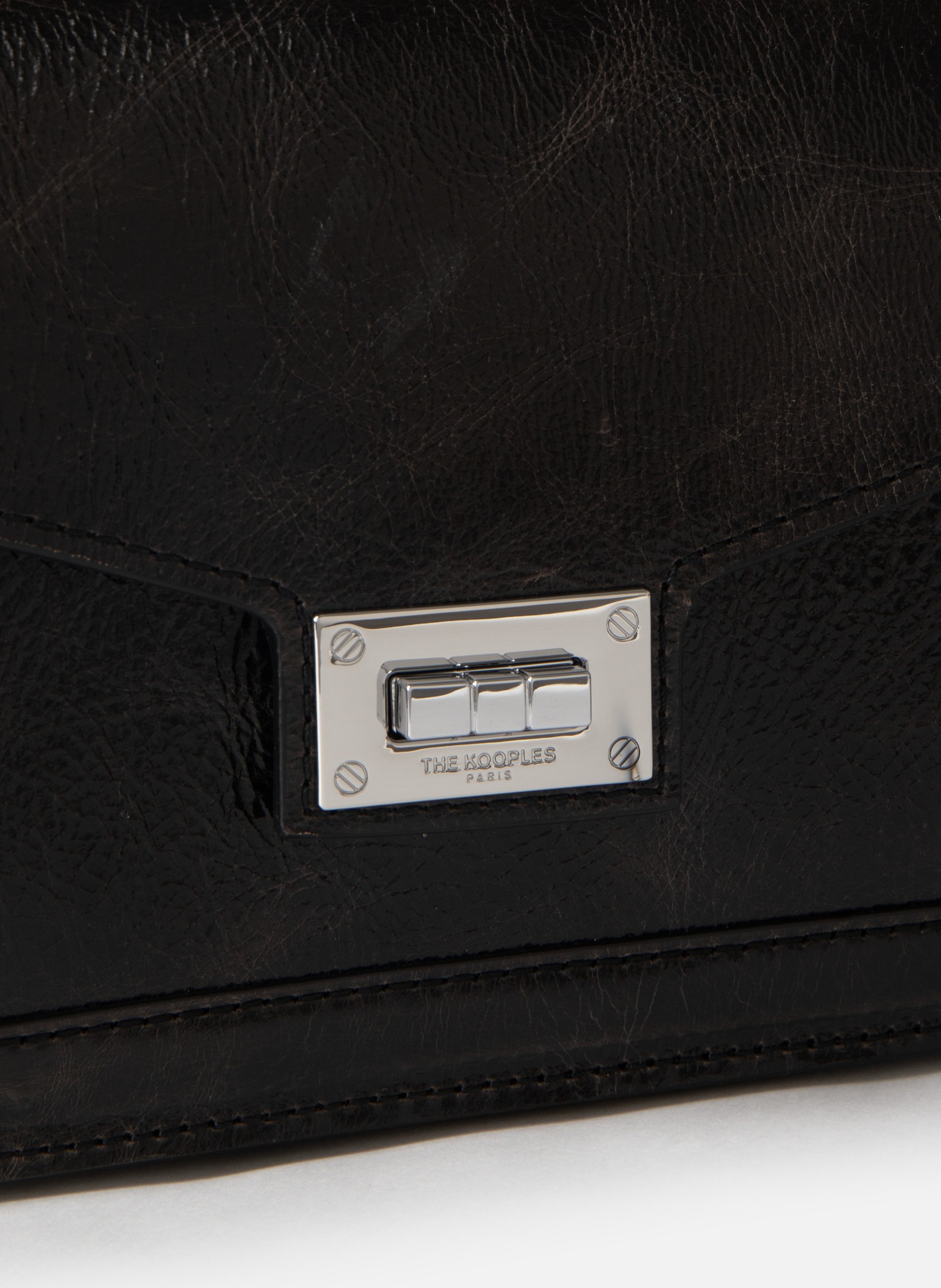 Sac emily en cuir craquelé THE KOOPLES Marron