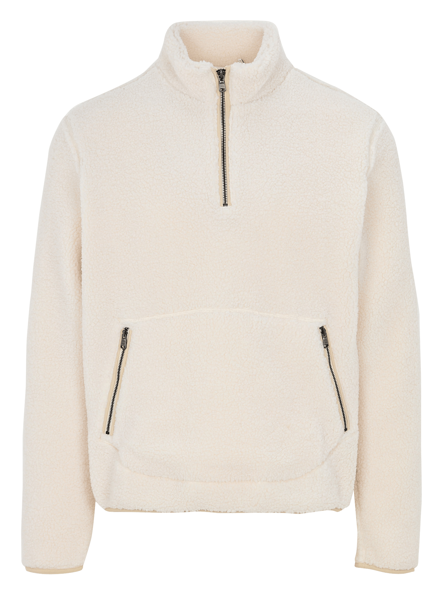 Sweat ample sherpa col zippé IKKS Blanc