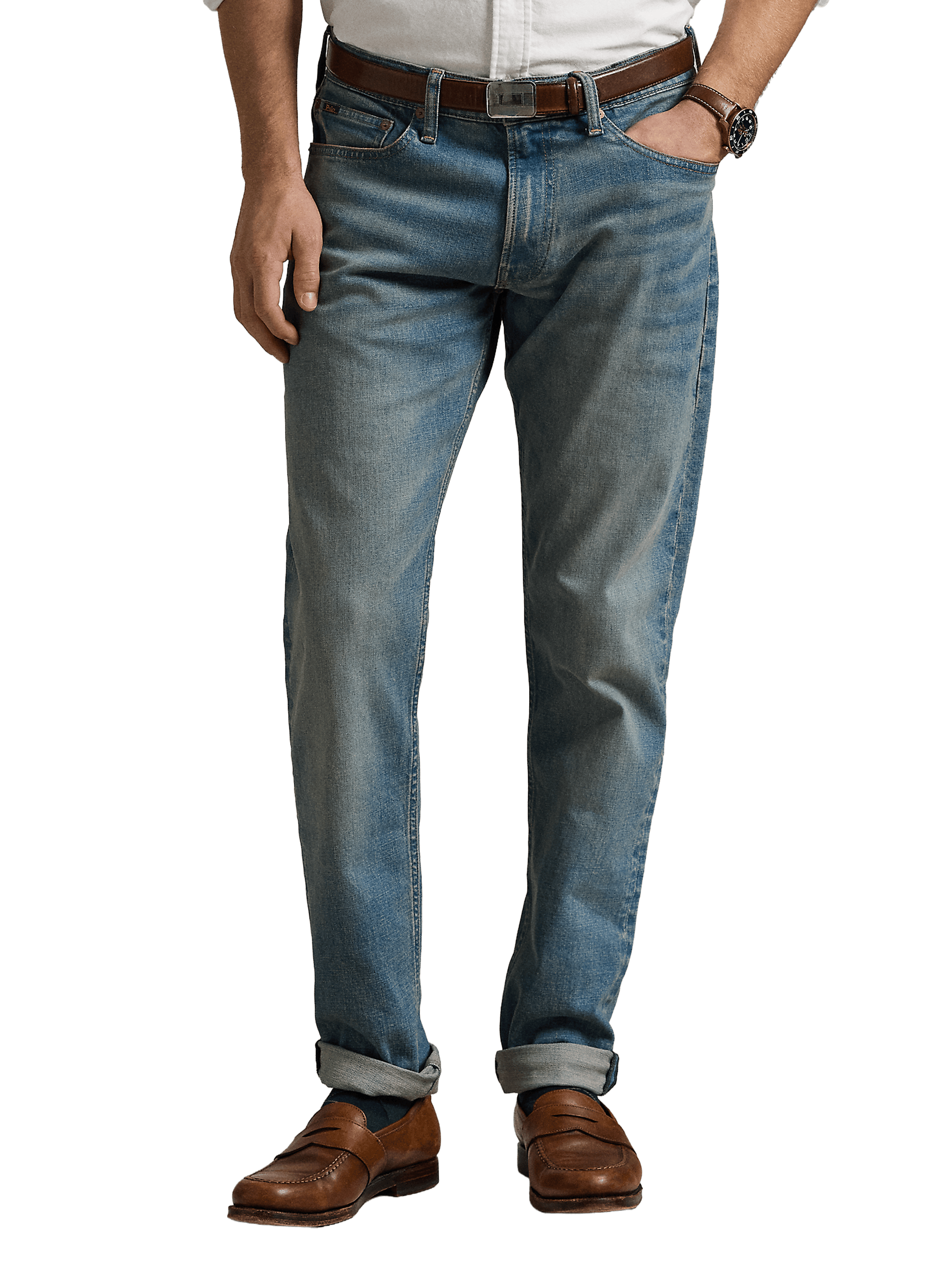 Straight cut jeans in blended cotton POLO RALPH LAUREN Blue