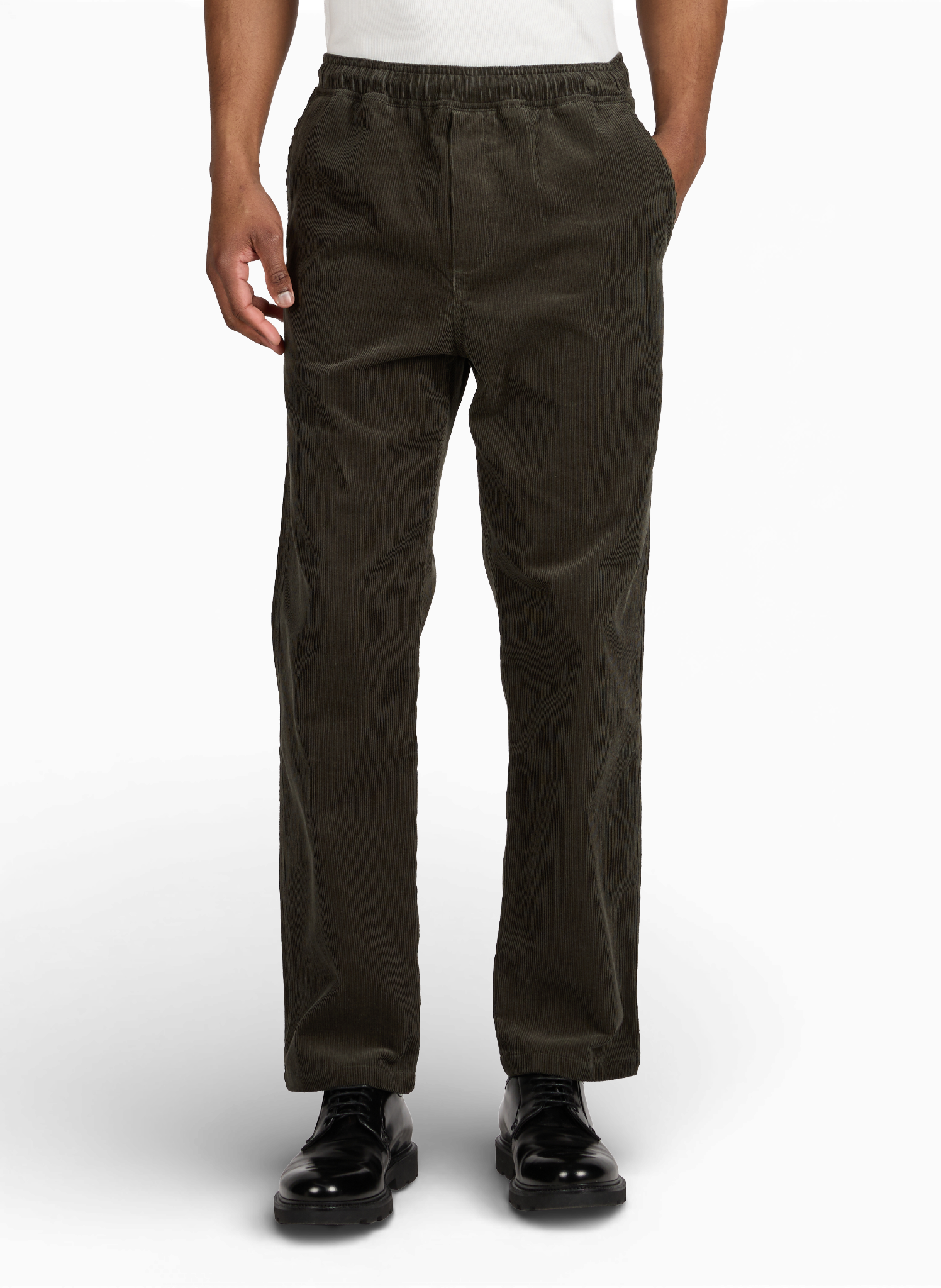 Straight corduroy cotton pants SAMSOE SAMSOE Khaki