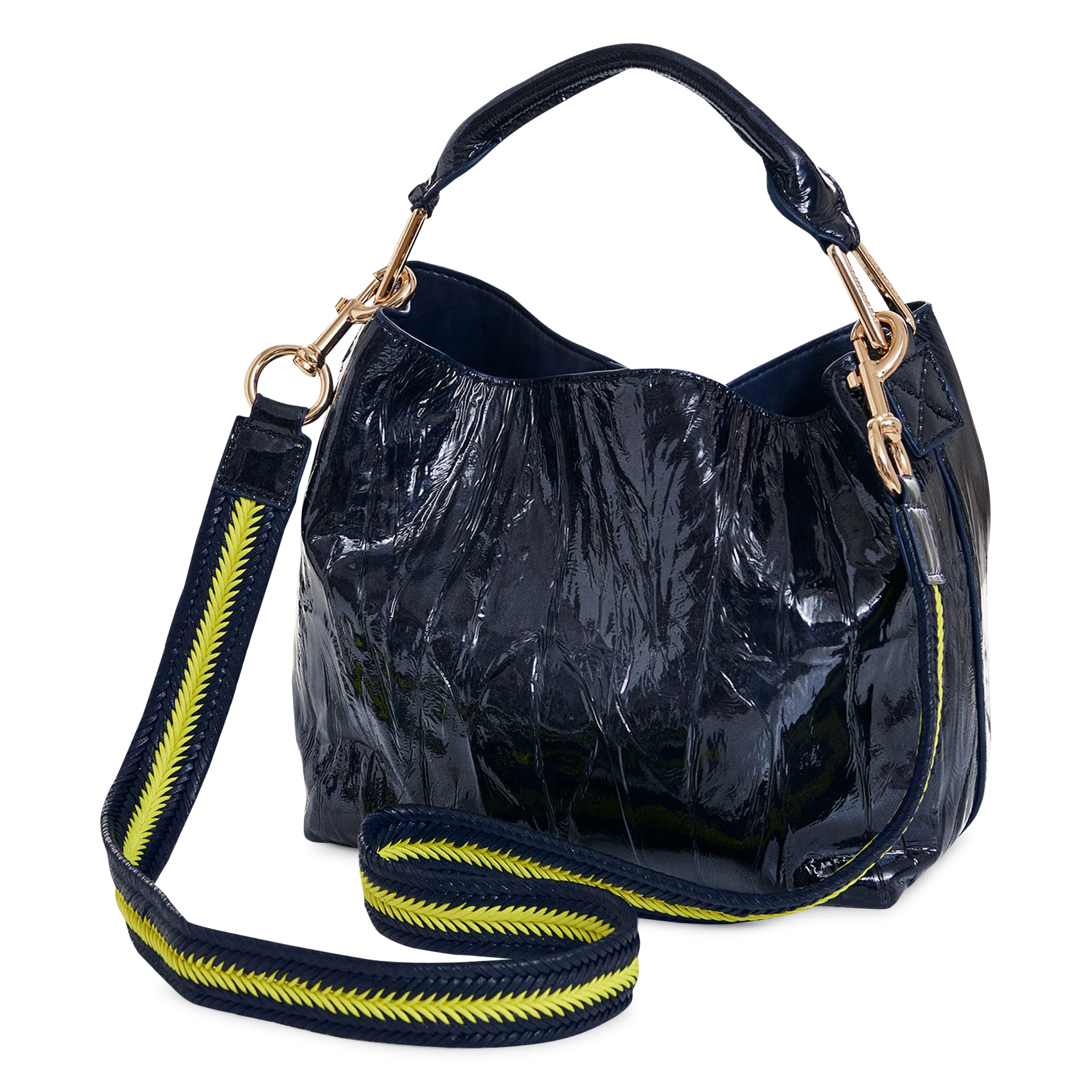 Sac bandoulière craquelé jhossi ESSENTIEL ANTWERP Noir