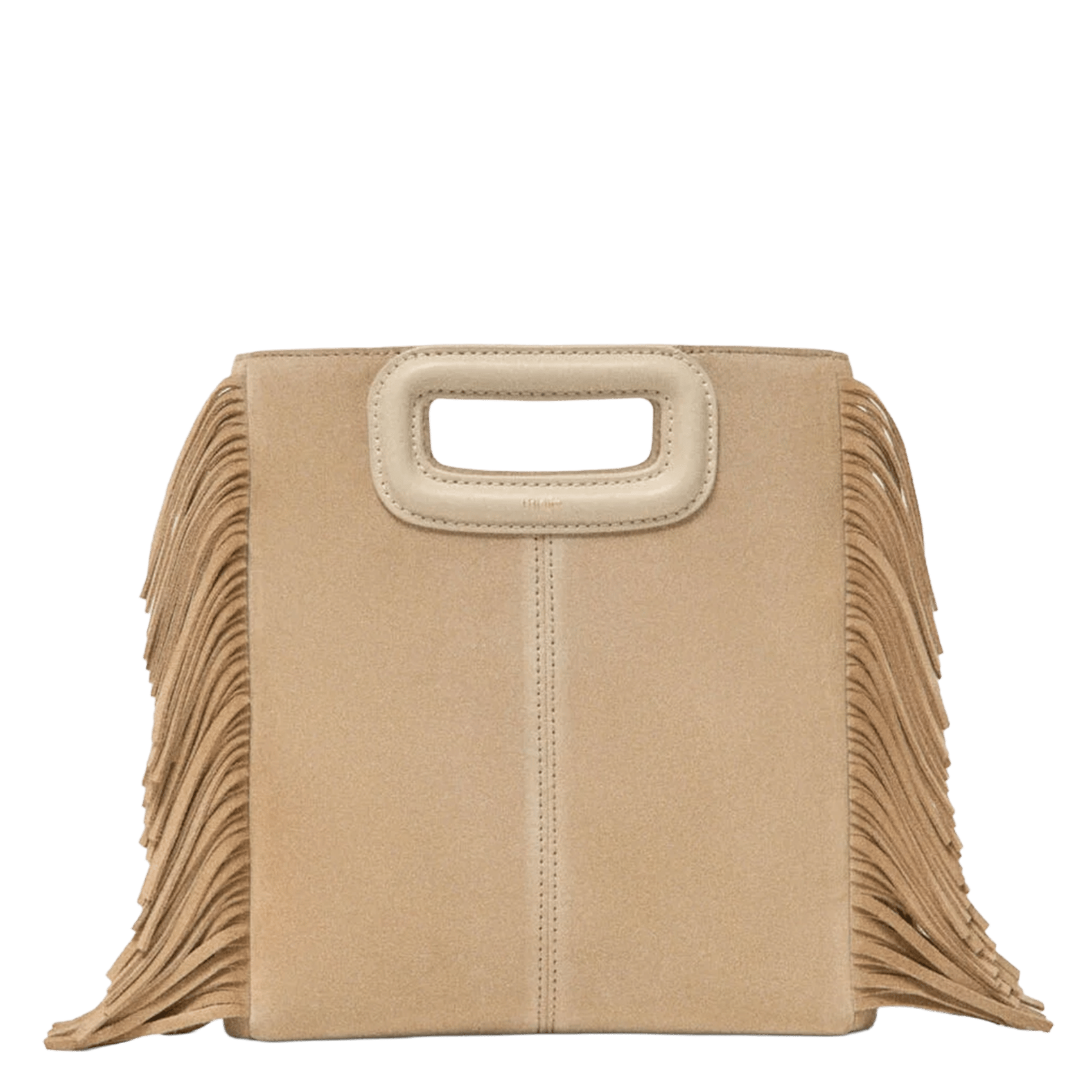 Sac bandoulière en cuir m MAJE Marron