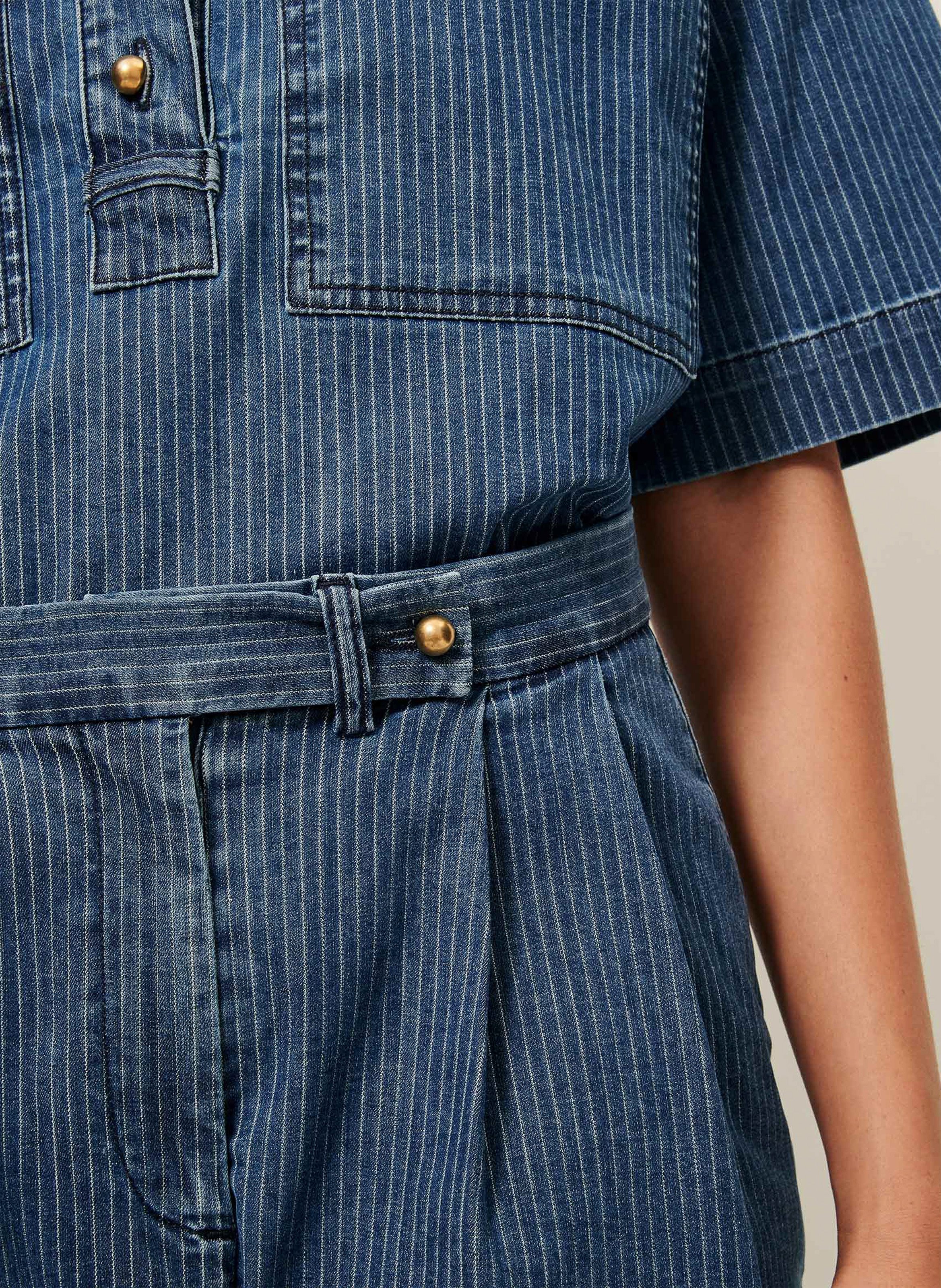 Bermuda large en coton mélangé santa port SESSUN Bleu