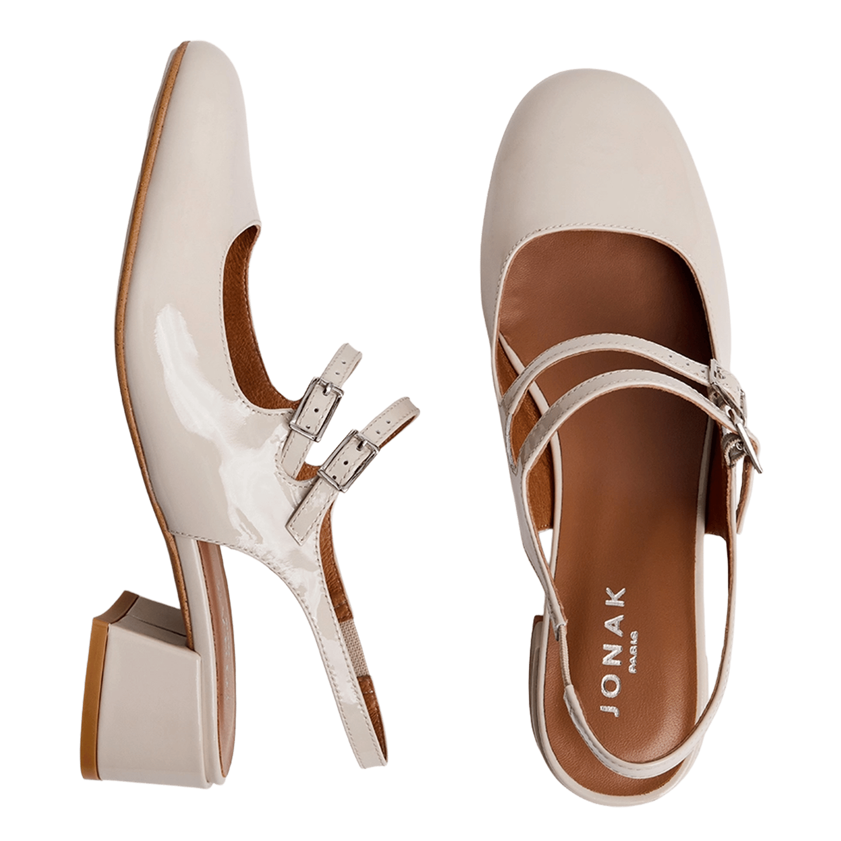 Babies slinbacks en cuir dribble JONAK Blanc