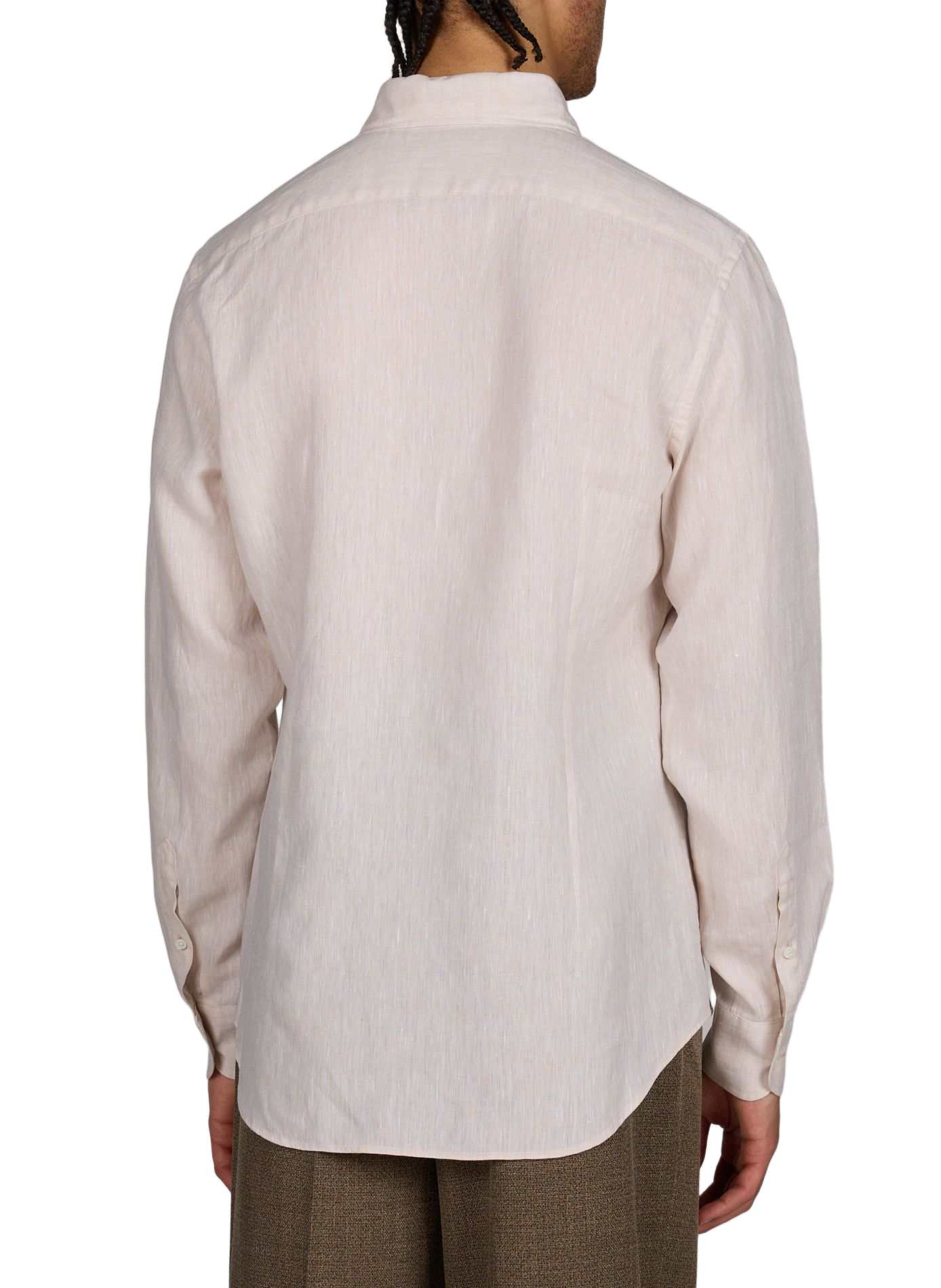 Plain linen shirt CORNELIANI Beige